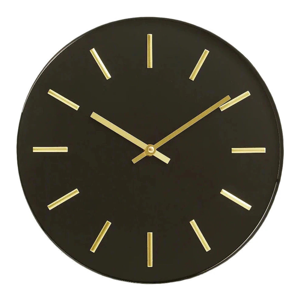 Esme Black & Gold Round Wall Clock