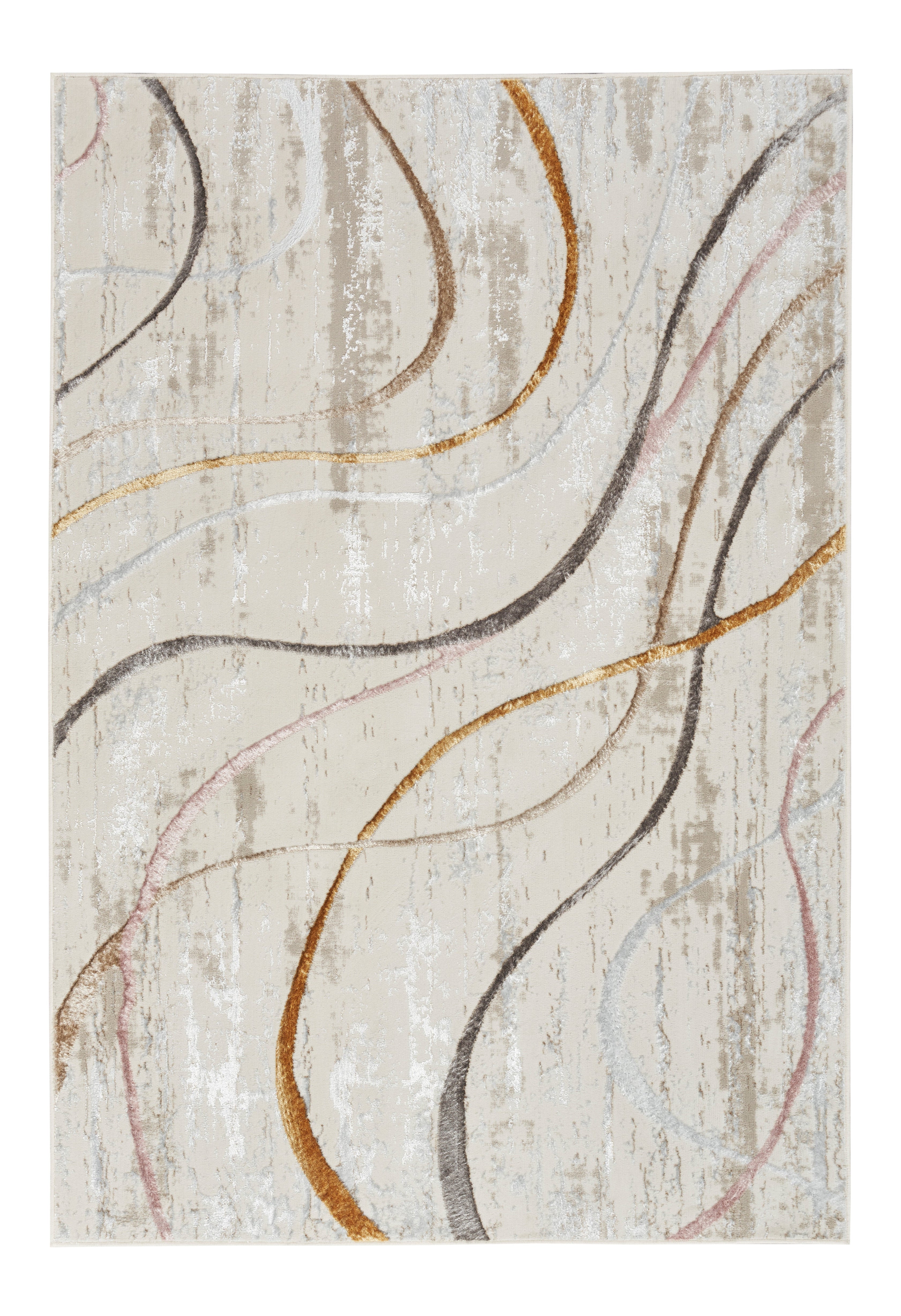 Nourison Glitz GLZ01 Ivory/Multi Colour Large Rectangle Rug