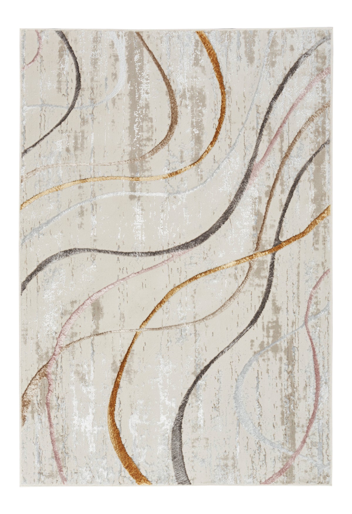 Nourison Glitz GLZ01 Ivory/Multi Colour Large Rectangle Rug