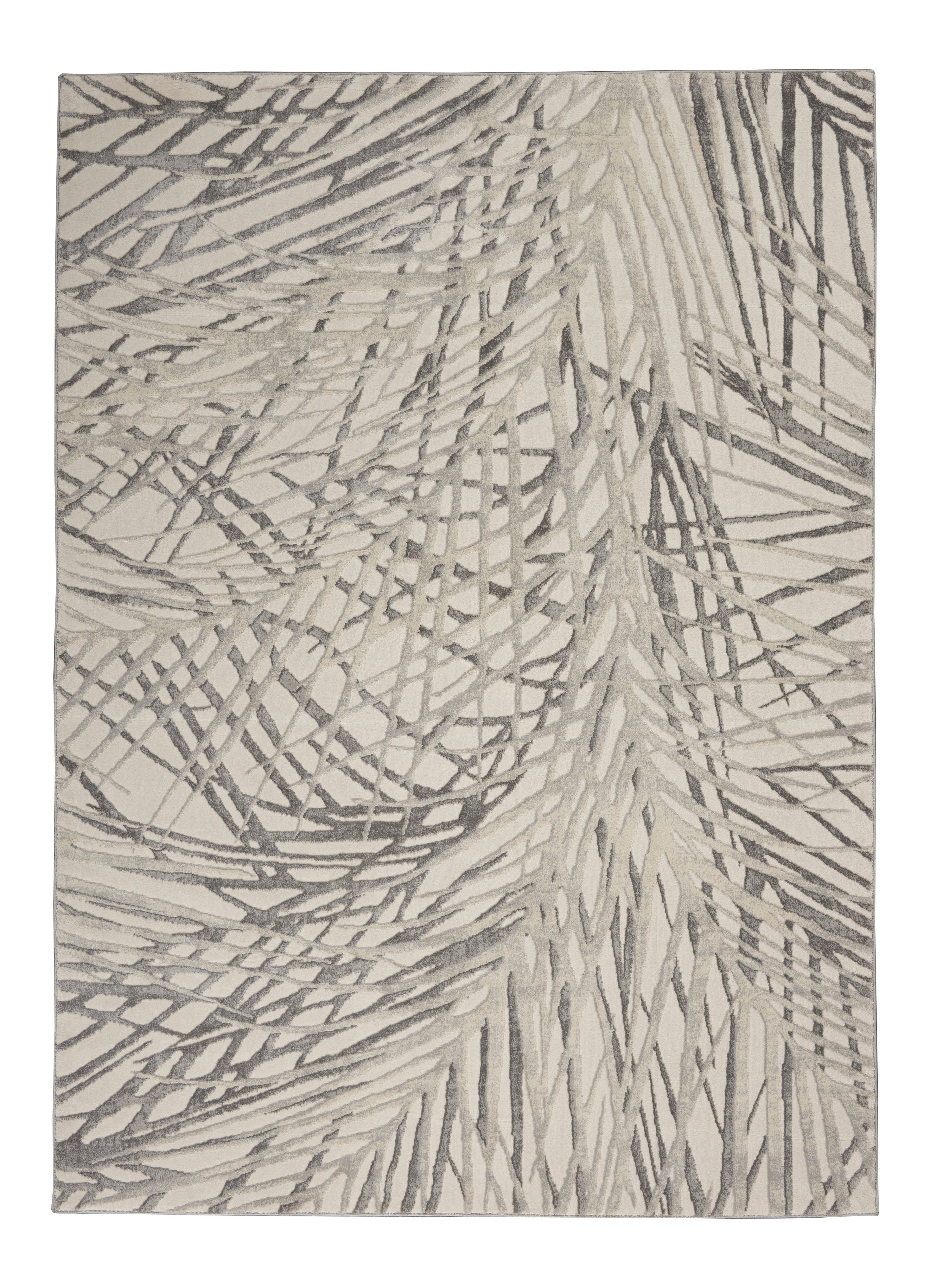 Nourison Rustic Textures RUS17 Ivory/Grey Large Rectangle Rug