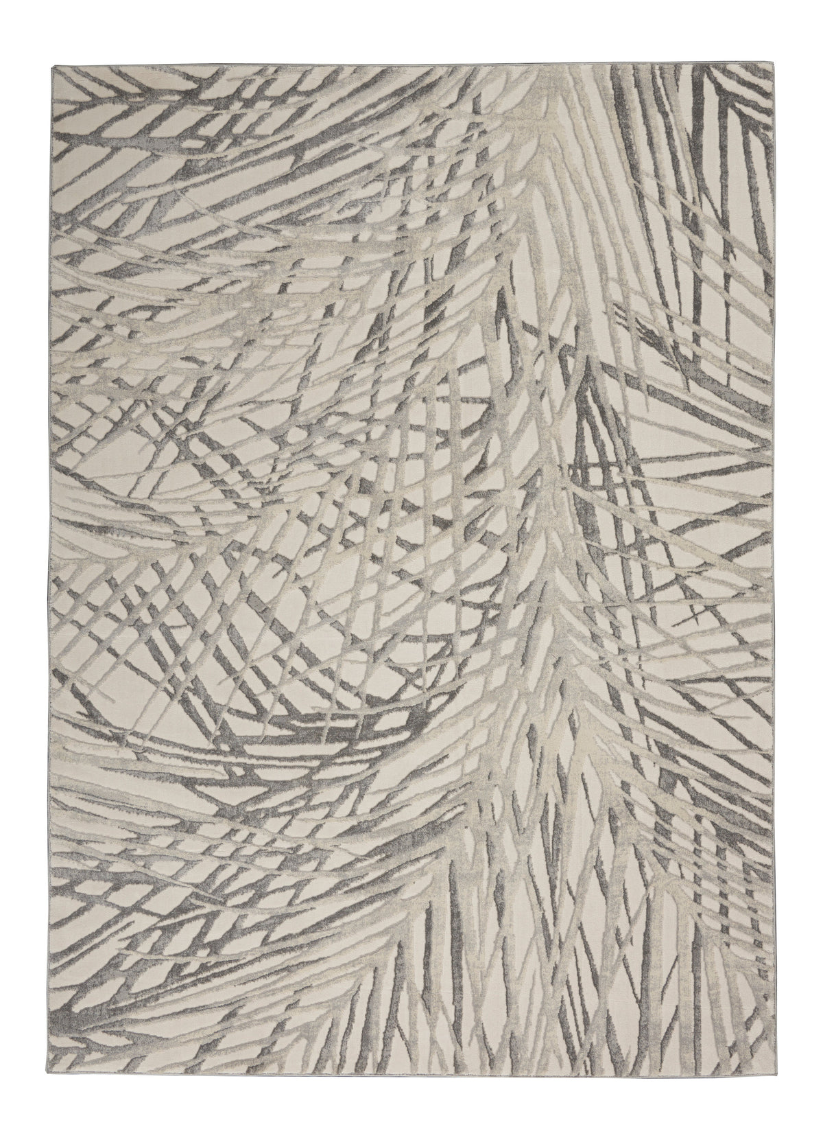 Nourison Rustic Textures RUS17 Ivory/Grey Large Rectangle Rug