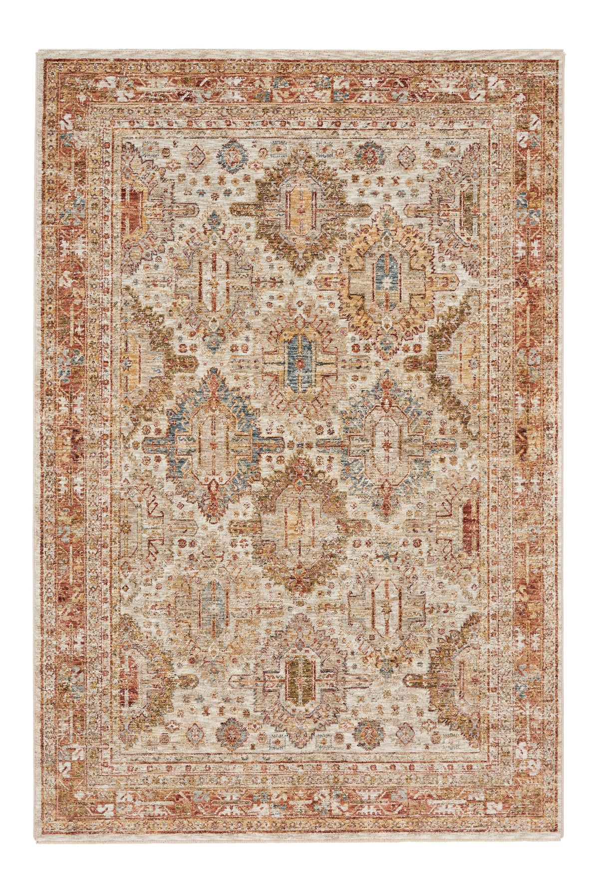 Nourison Sahar SHR01 Ivory/Multi Colour Large Rectangle Rug