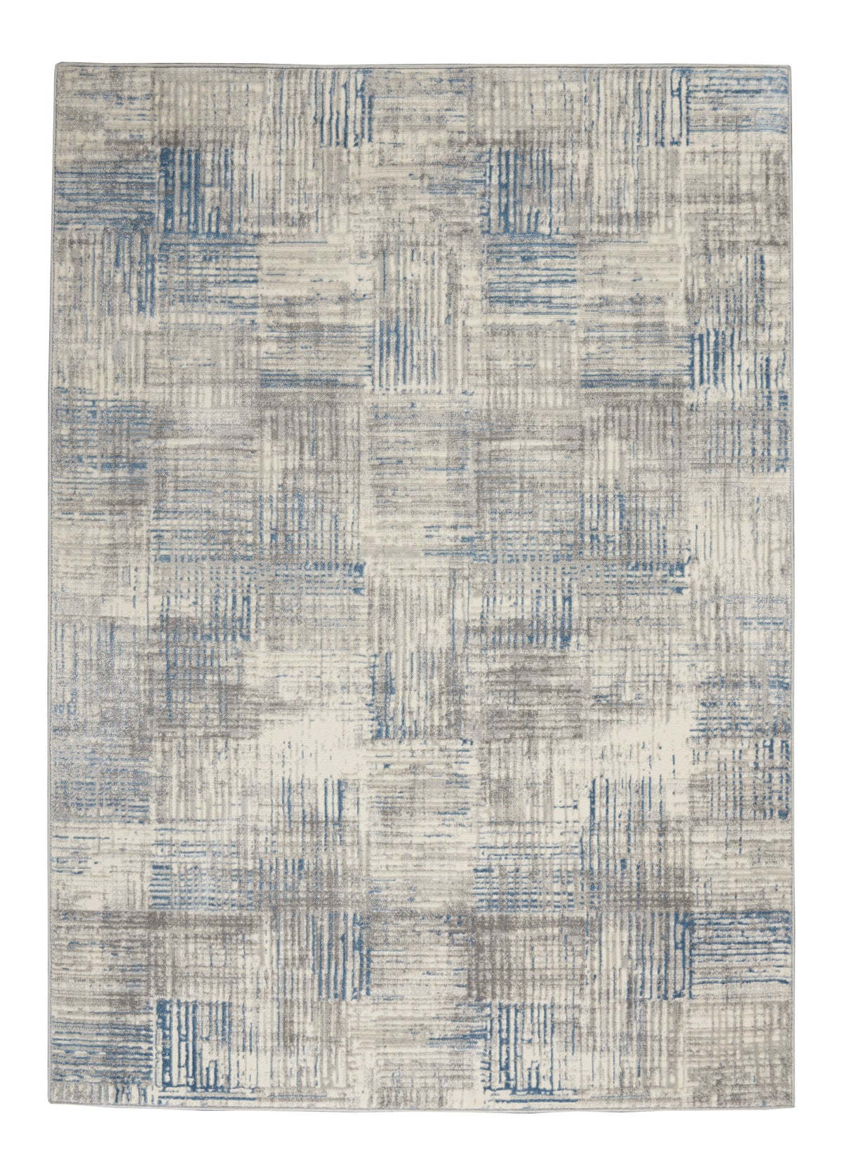 Nourison Solace SLA03 Ivory/Grey/Blue Large Rectangle Rug
