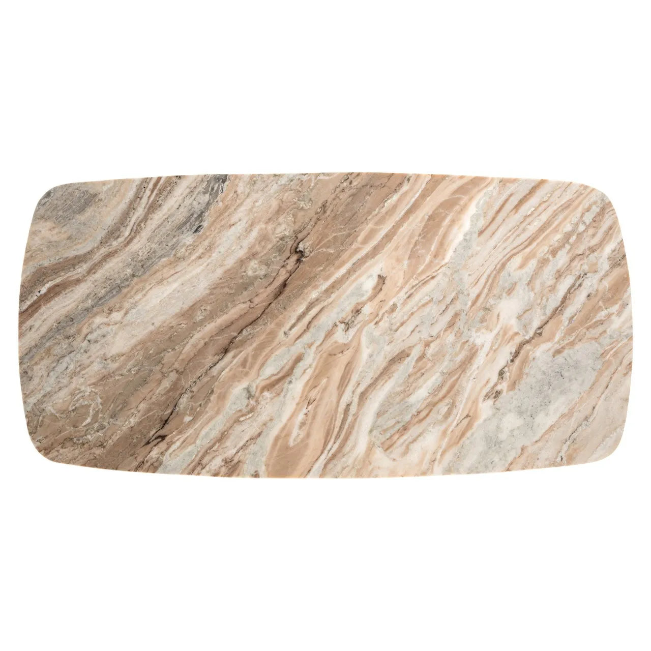 Richmond Interiors Bottega Brown Marble & Gold Coffee Table