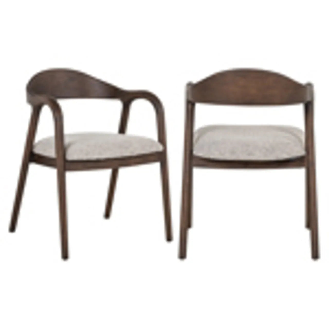 Richmond Interiors Mihara Mocca Brown Cuurved Dining Chair