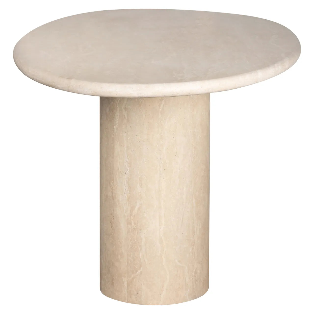 Richmond Interiors Renaissance Italian Travertine Beige Oval Dining Table