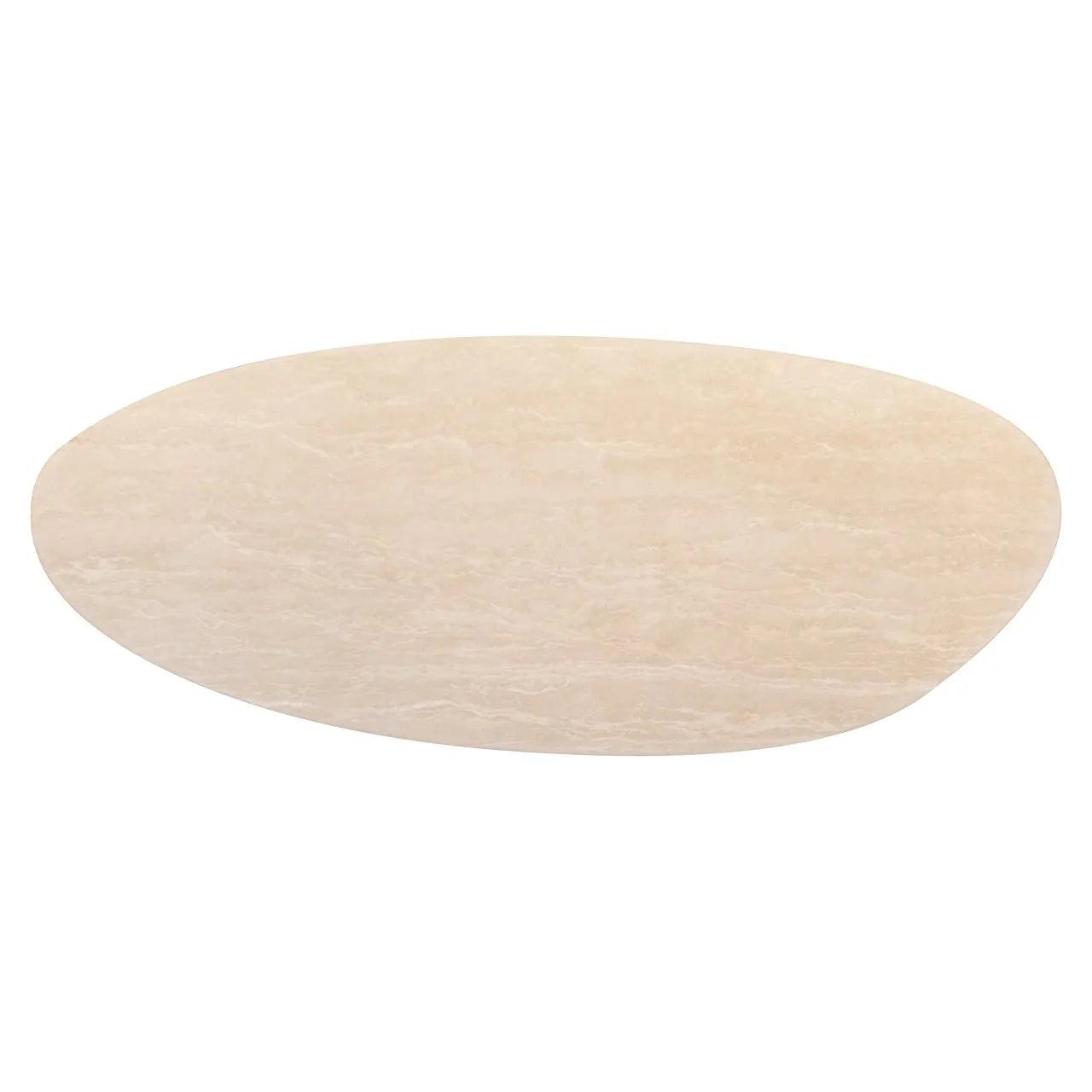 Richmond Interiors Renaissance Italian Travertine Beige Oval Dining Table