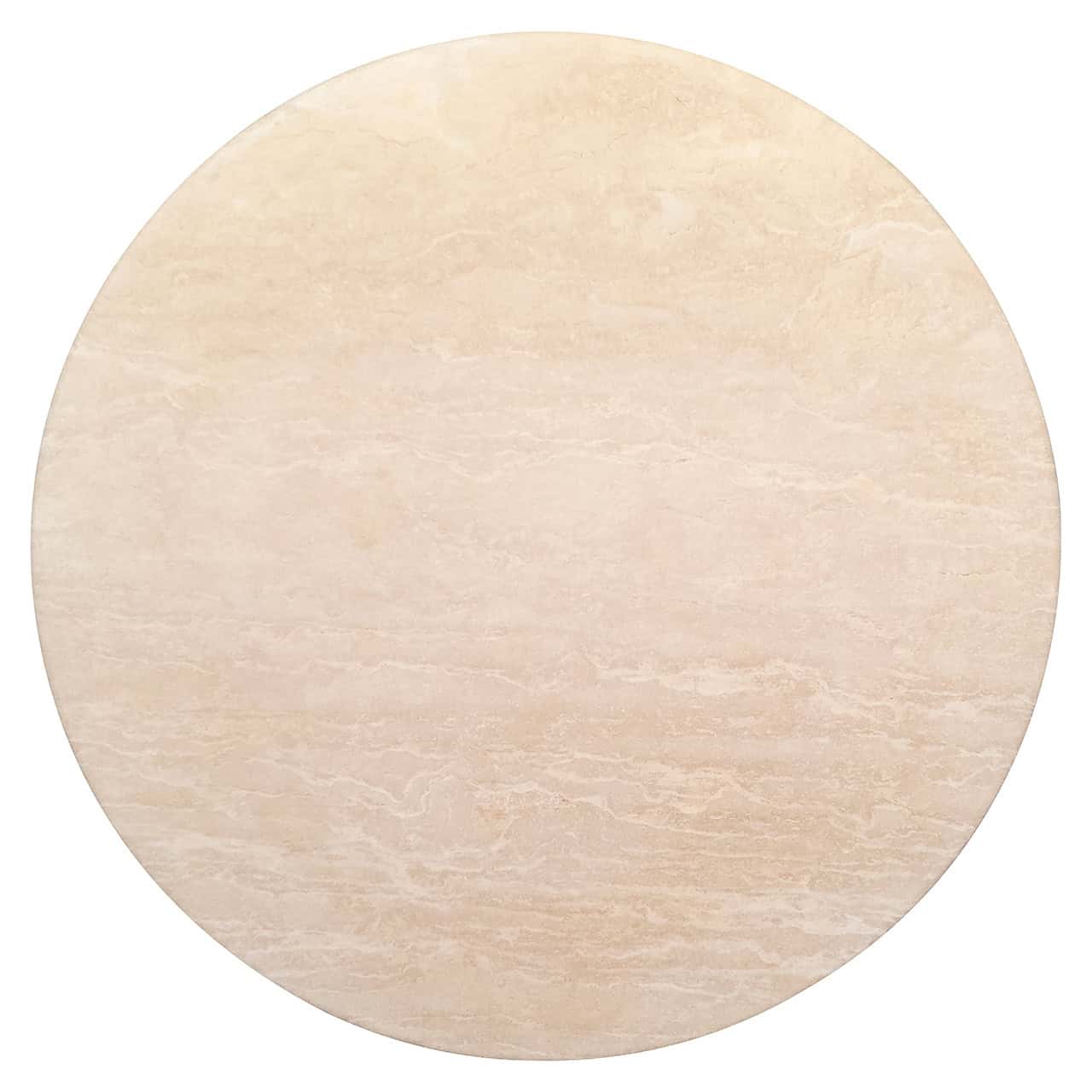 Dining table Renaissance 130Ø italian travertine (Beige)