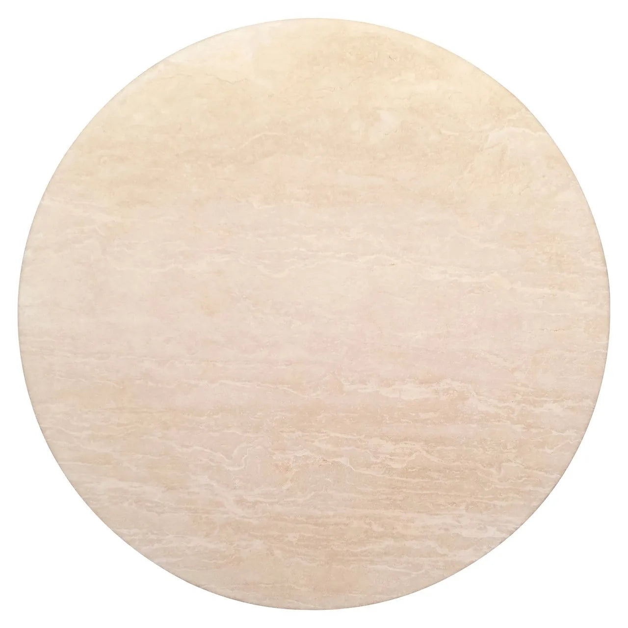 Richmond Interiors Renaissance Italian Travertine Beige Round Dining Table