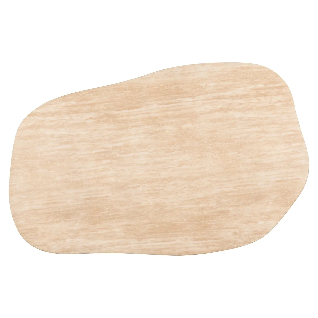 Richmond Interiors Fictus Beige Travertine Abstract Rounded Coffee Table