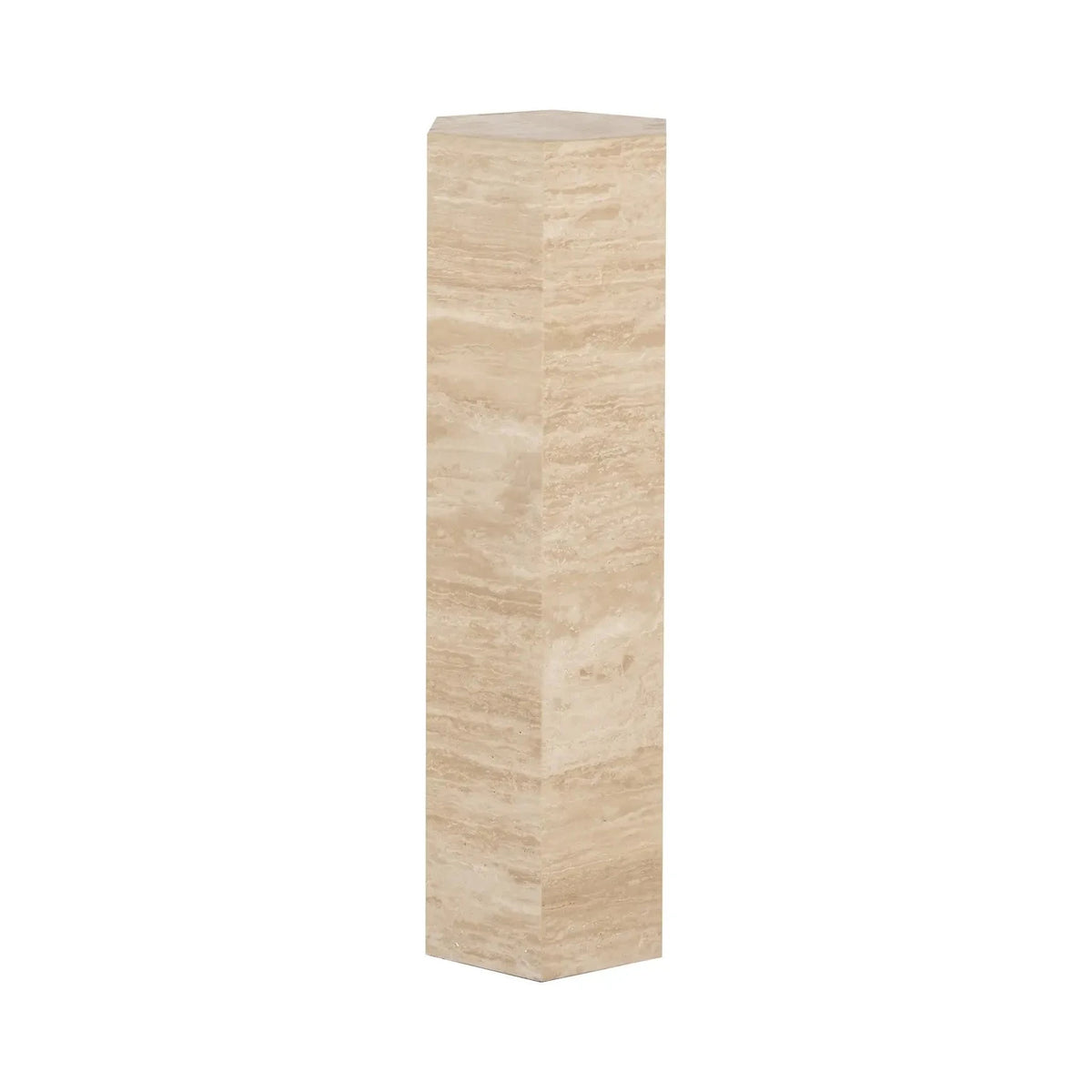 Richmond Interiors Vespin Hexagon Travertine Plinth