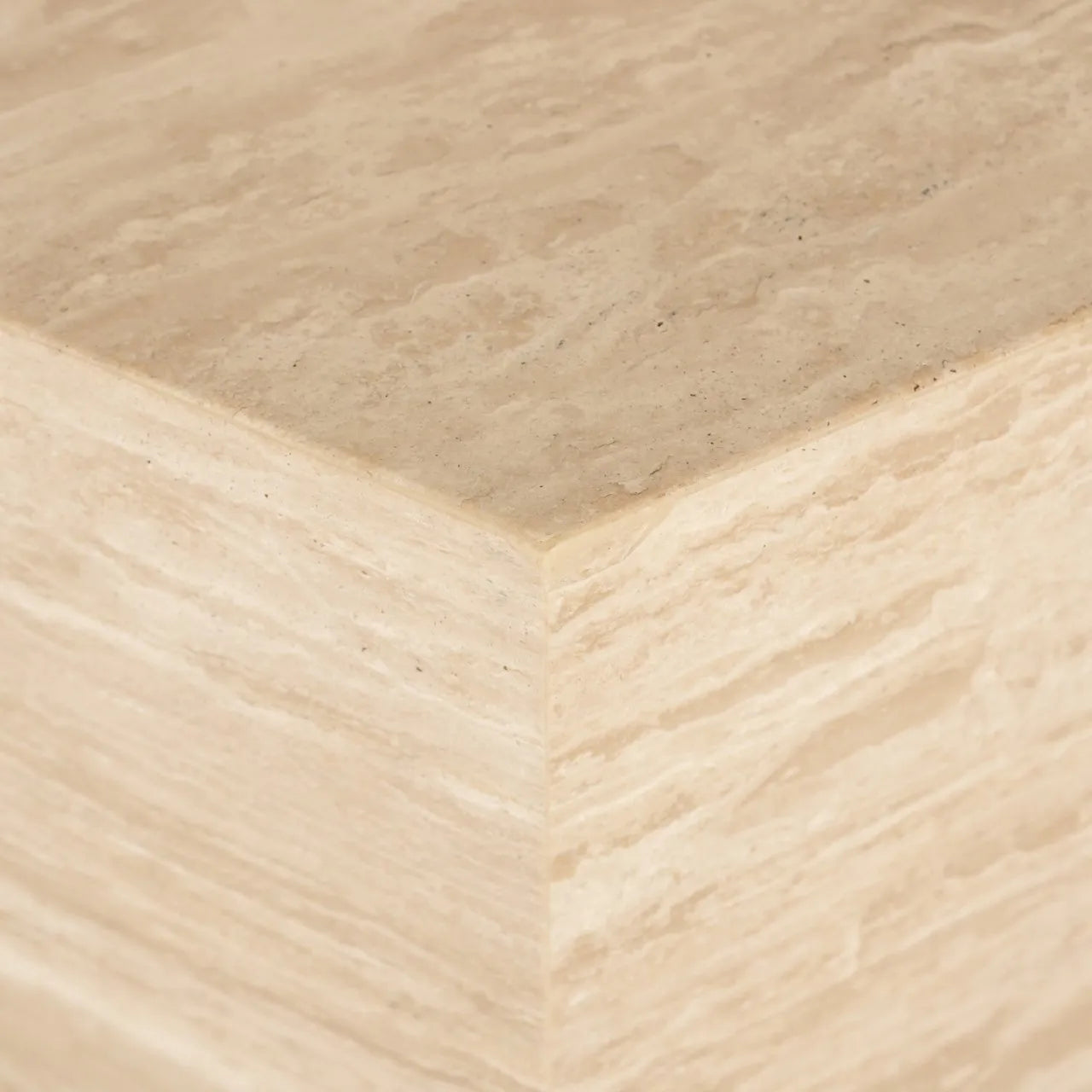 Richmond Interiors Vespin Hexagon Travertine Column Side Table