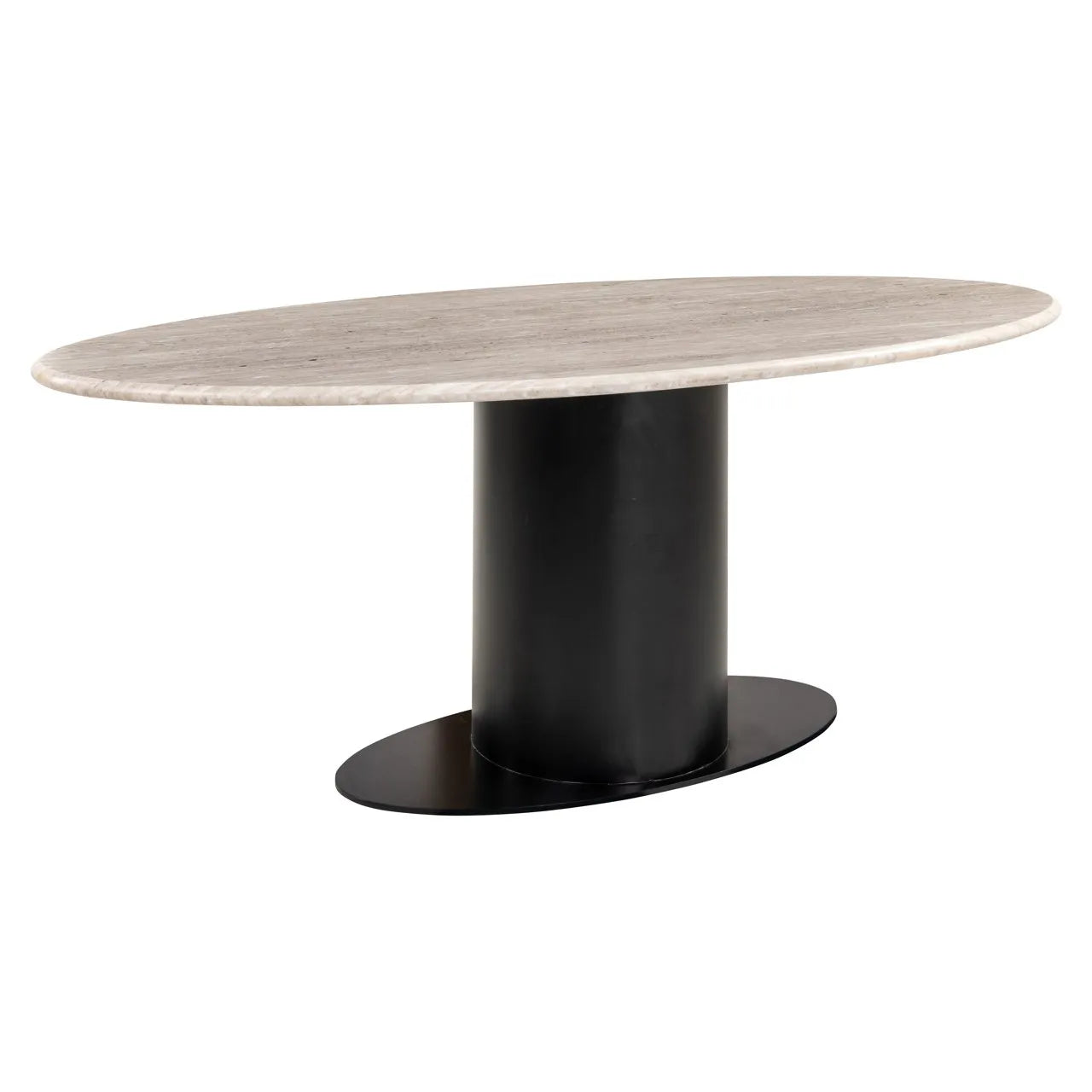 Richmond Interiors Brodman White Marble Dining Table | 6 Seater