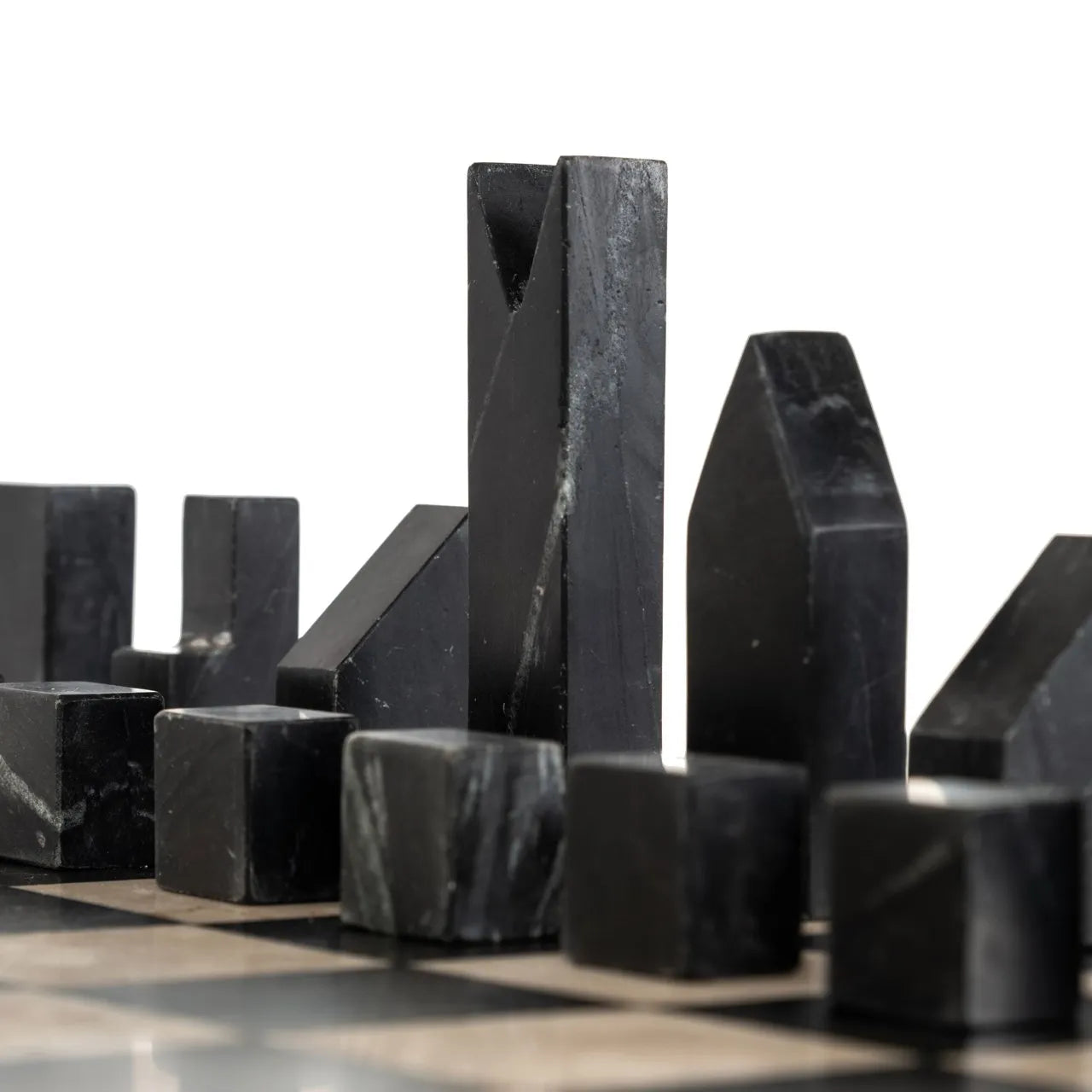 Richmond Interiors Davos Black Chessboard Side Table