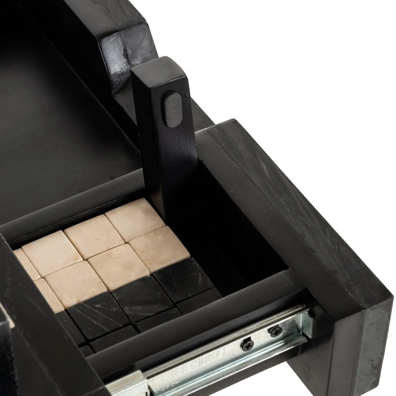 Richmond Interiors Davos Black Chessboard Side Table