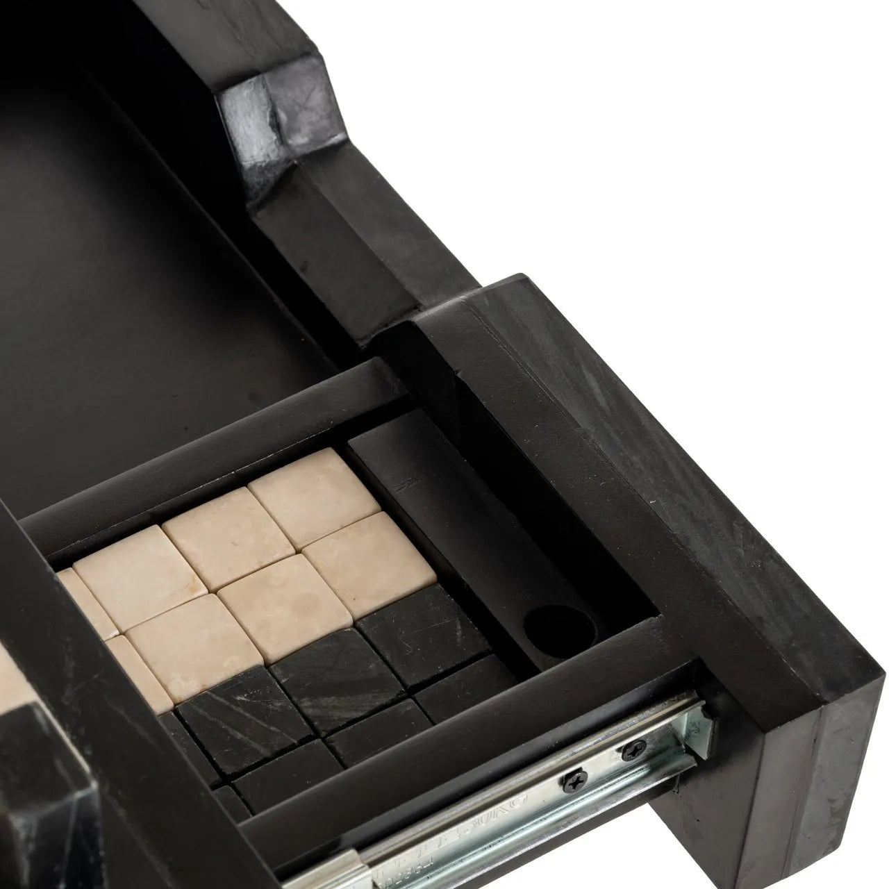 Richmond Interiors Davos Black Chessboard Side Table
