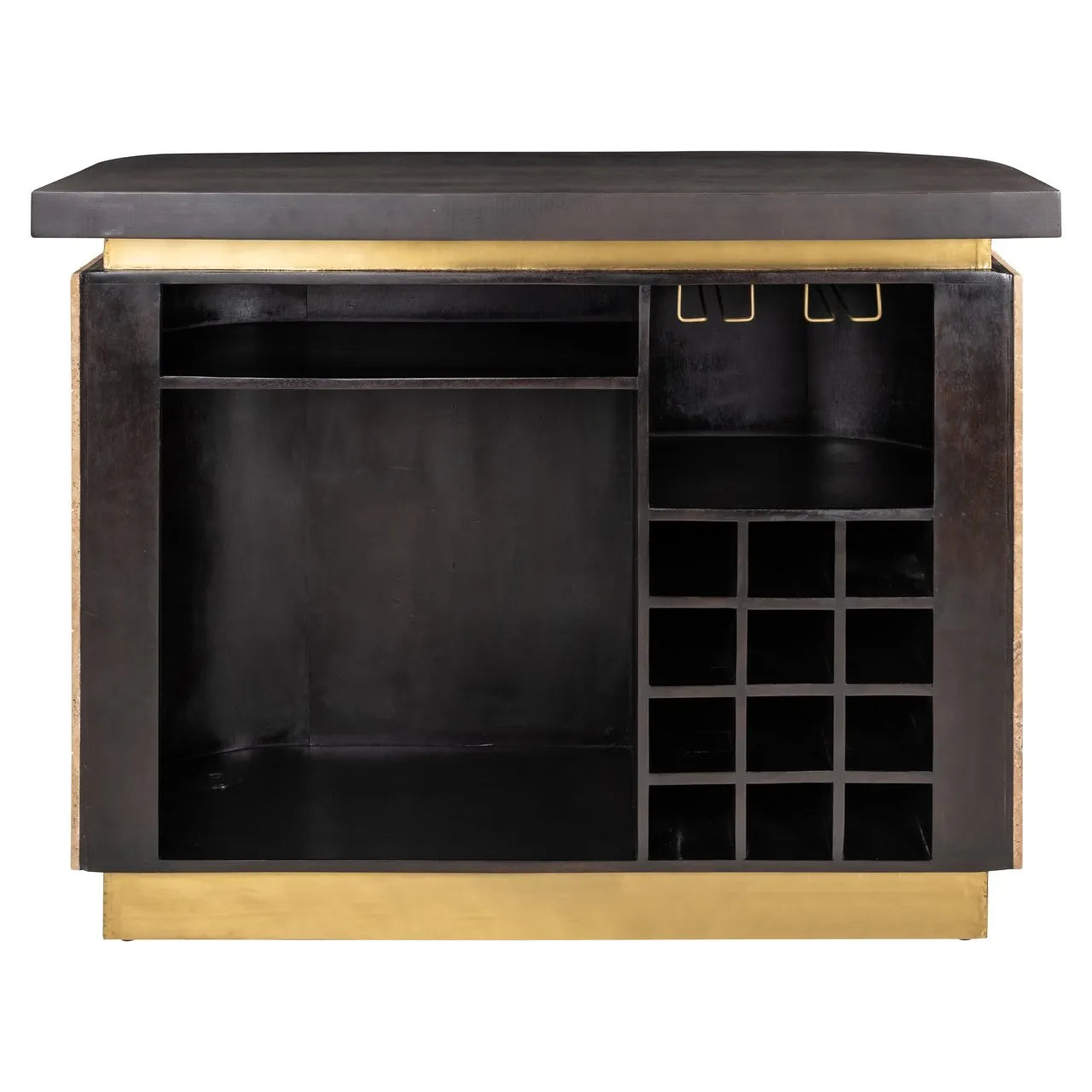 Richmond Interiors Martini Brown Travertine Home Bar
