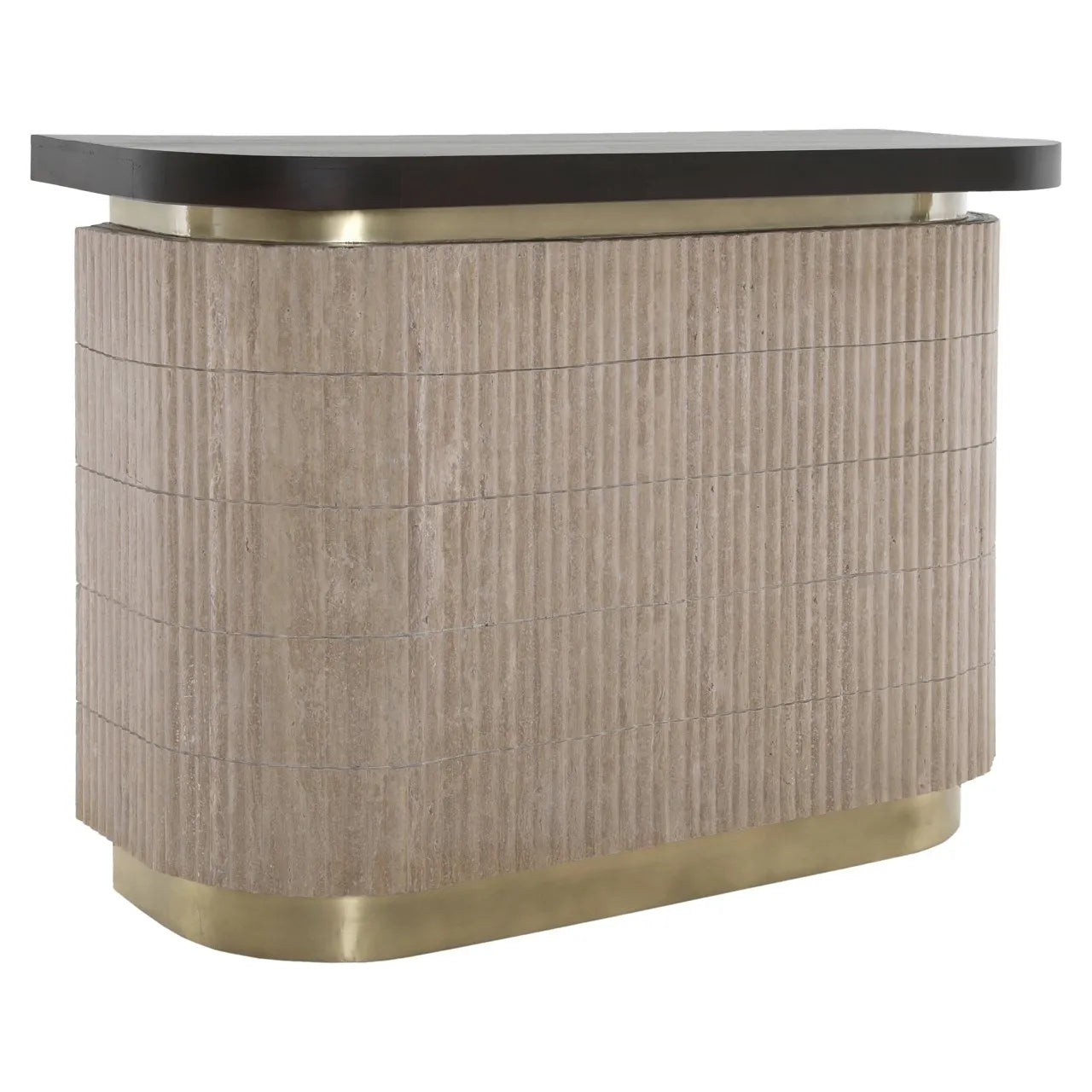Richmond Interiors Martini Brown Travertine Home Bar