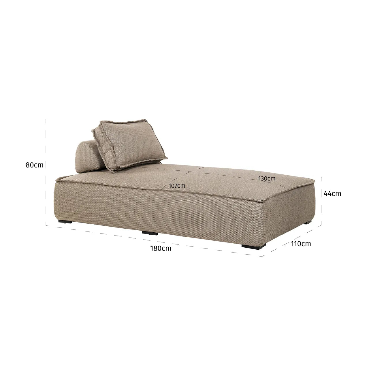 Richmond Interiors Jondal Taupe Olefin Outdoor Daybed