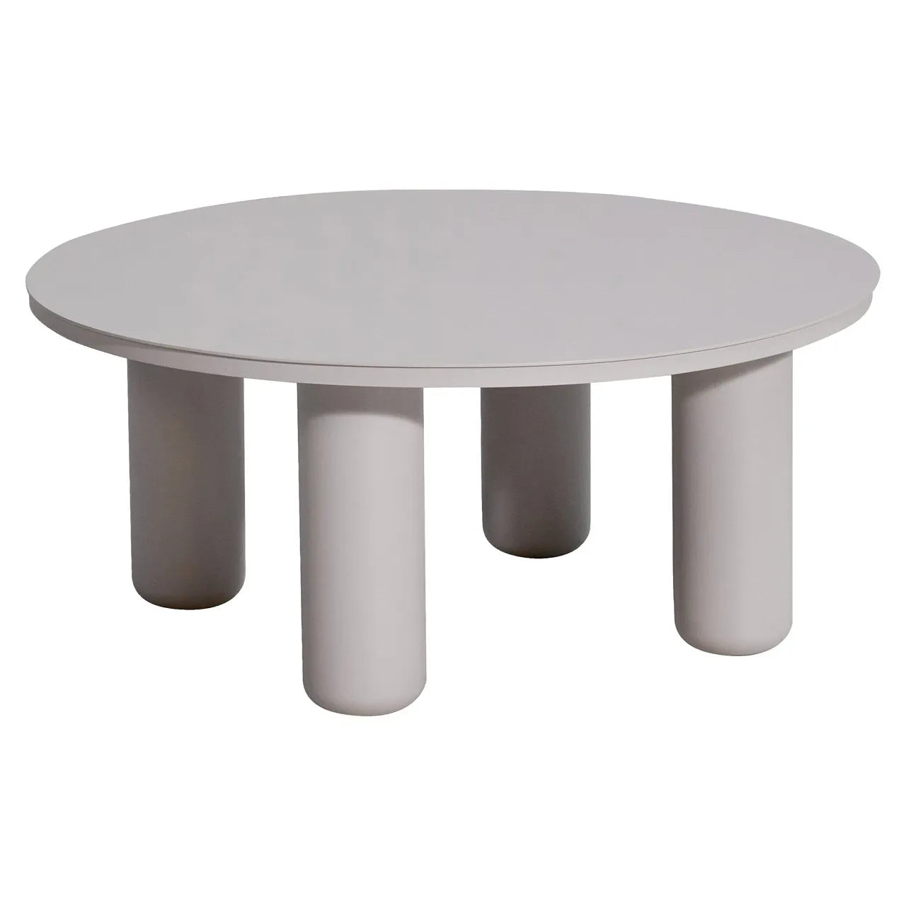 Richmond Interiors Quinn Light Grey Metal Round Coffee Table