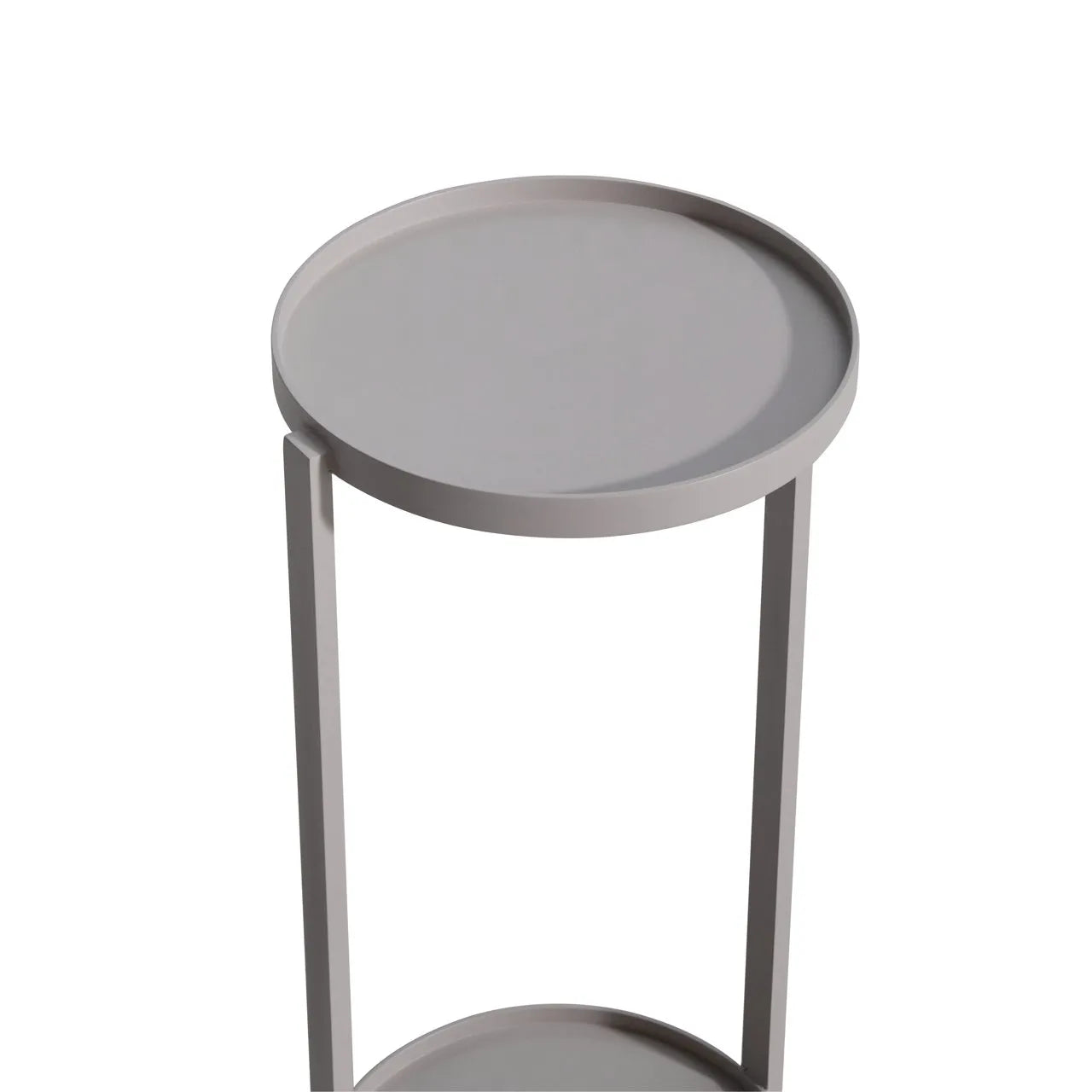 Richmond Interiors Reed Light Grey Metal Side Table