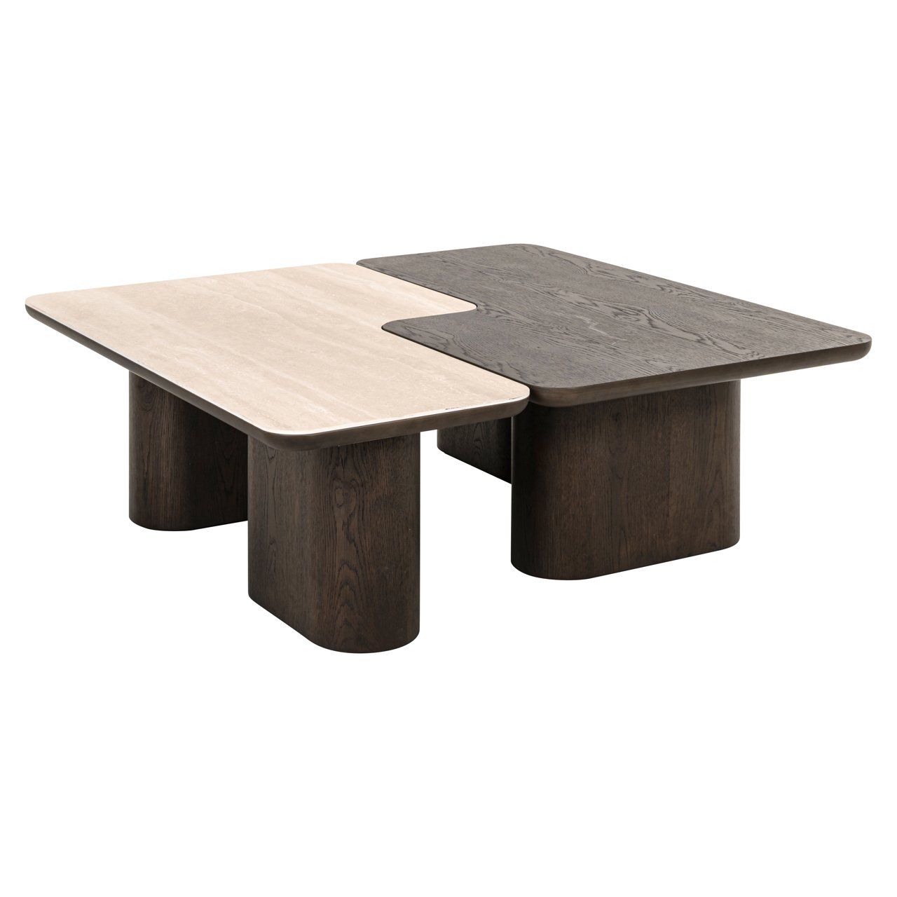 Coffee table Nando brown (Set of 2)