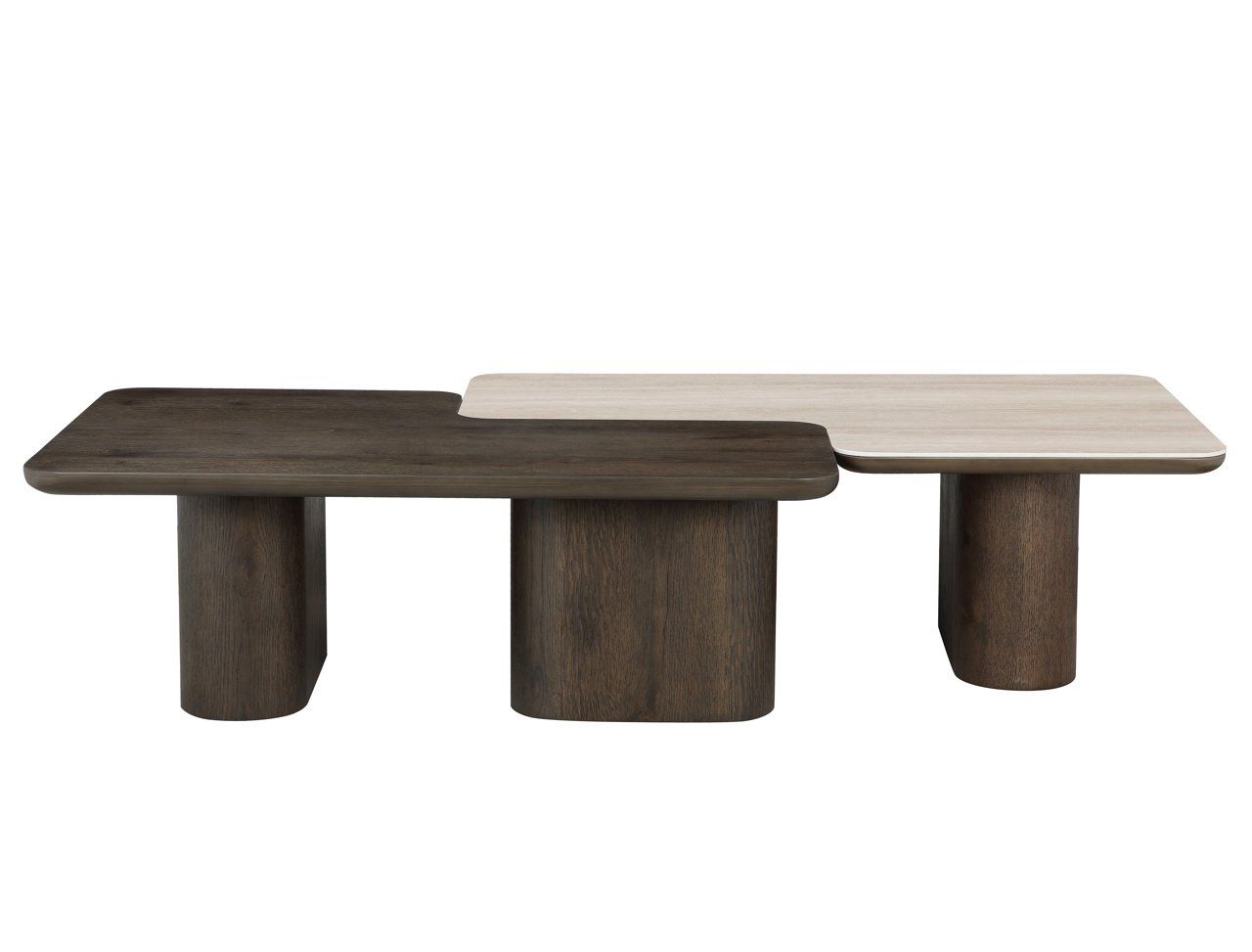Coffee table Nando brown (Set of 2)