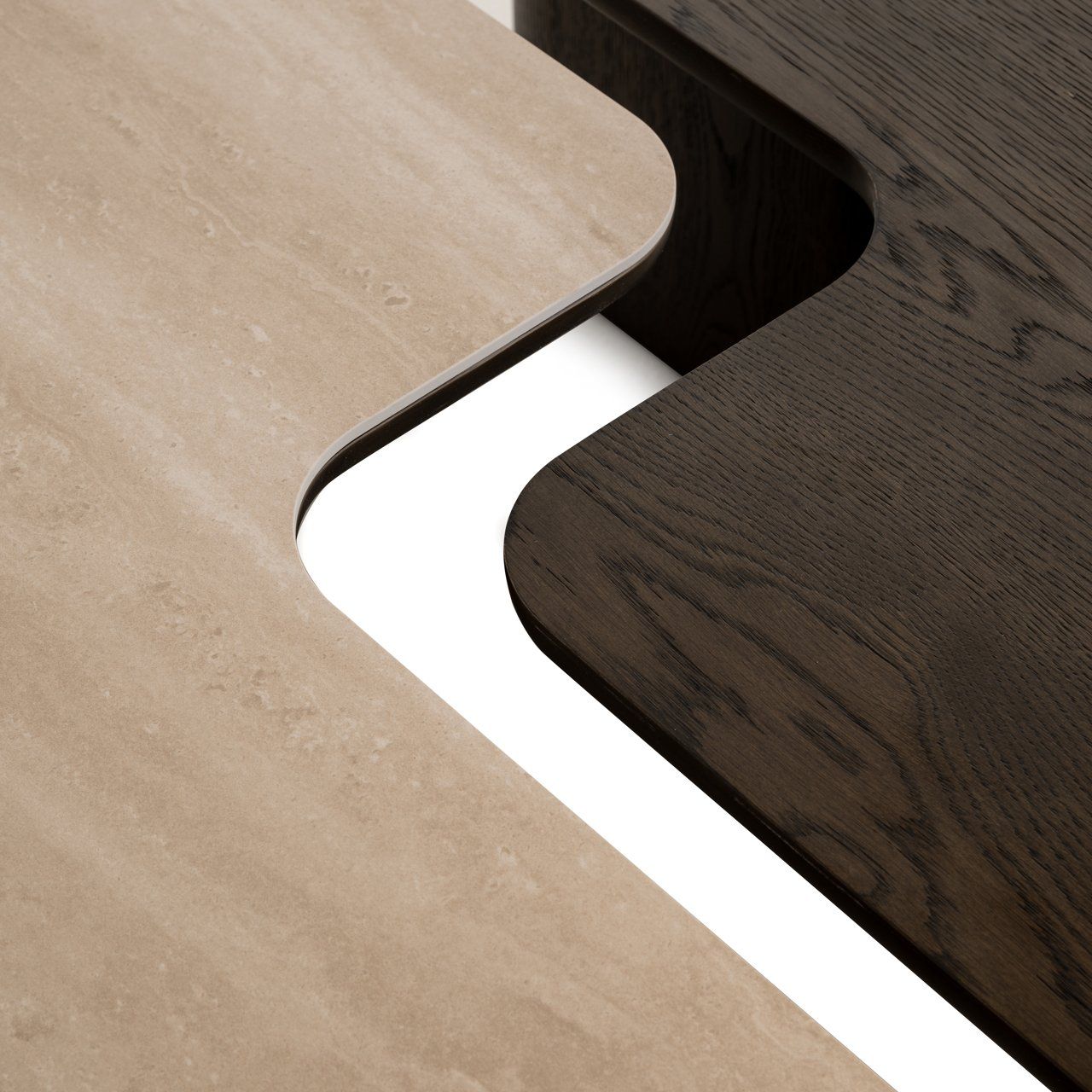 Coffee table Nando brown (Set of 2)