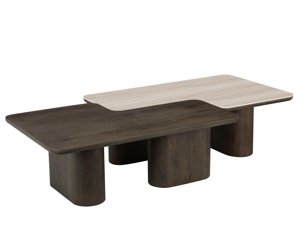 Coffee table Nando brown (Set of 2)