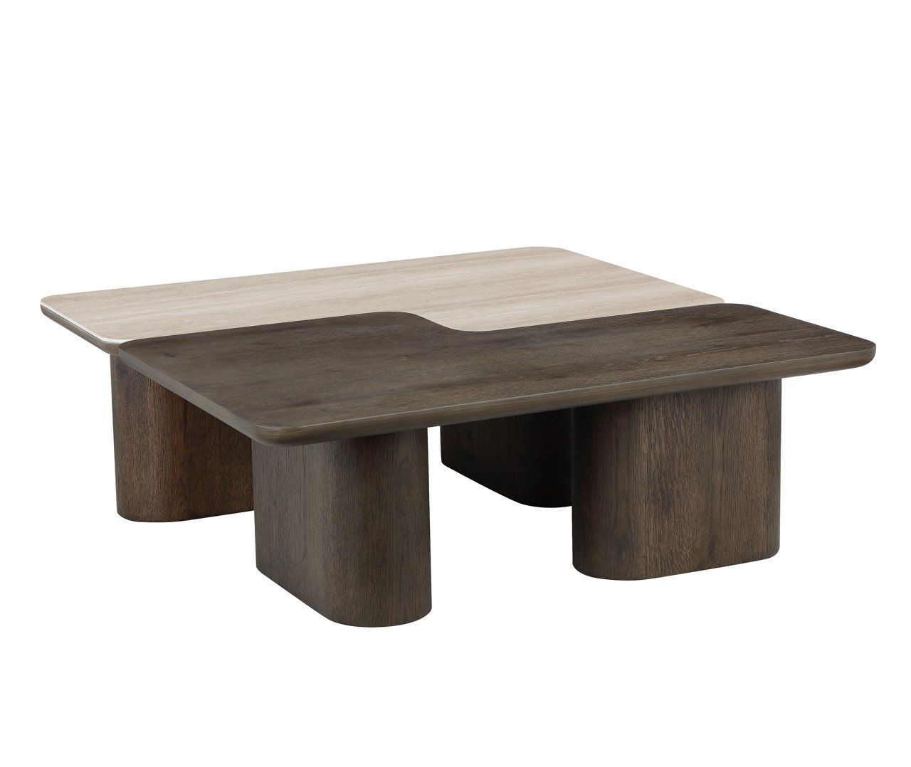 Coffee table Nando brown (Set of 2)