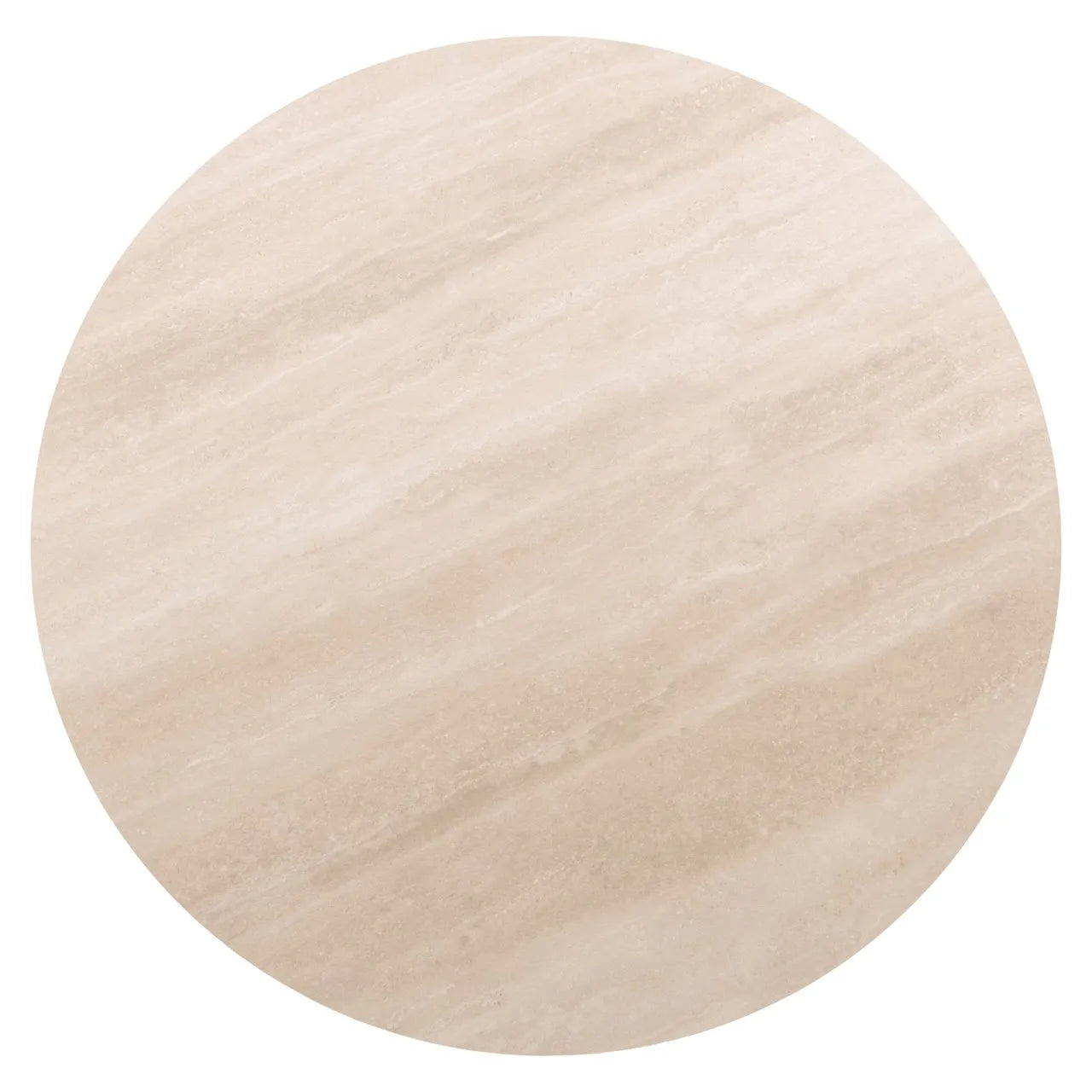 Richmond Interiors Ritz Brown Oak Wood & Travertine Dining Table 130cm