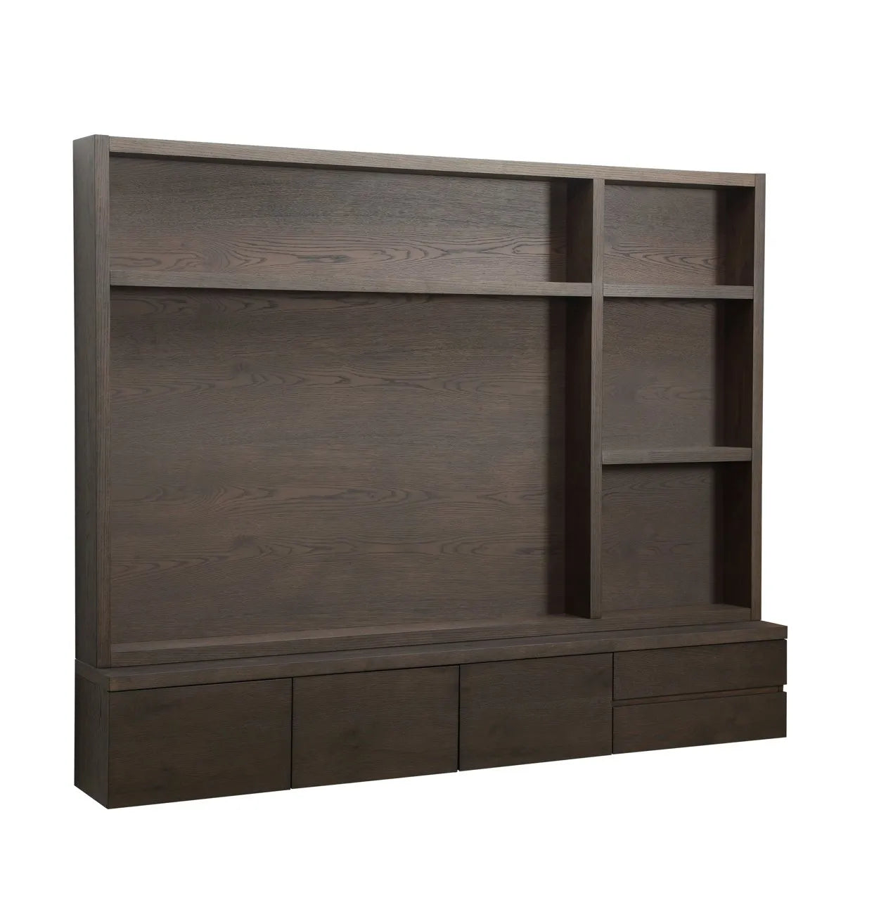 Richmond Interiors Lachance Brown Oak Wood Full Height TV Unit