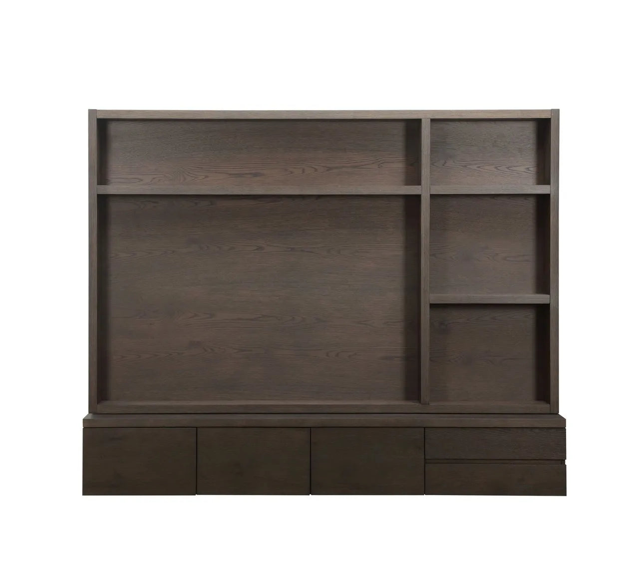 Richmond Interiors Lachance Brown Oak Wood Full Height TV Unit