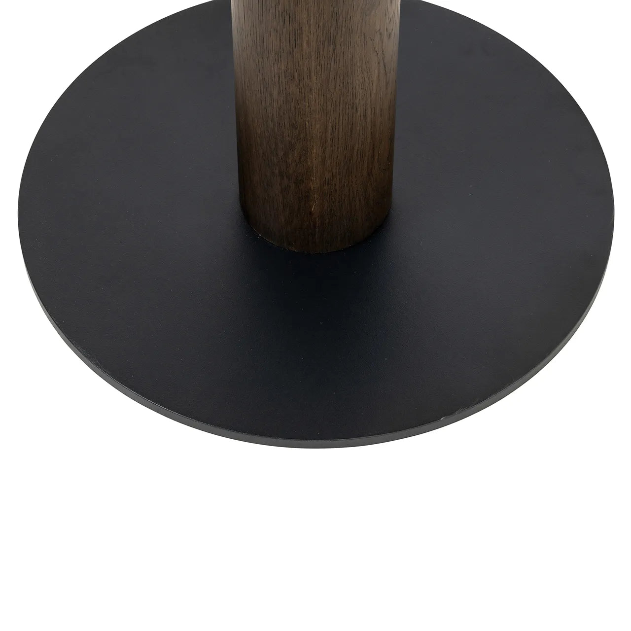 Richmond Interiors Ritz Brown Oak Wood & Travertine Round Bistro Table 75M