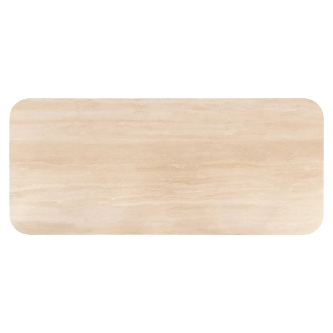 Richmond Interiors Nando Brown Oak Wood & Travertine Dining Table 230cm