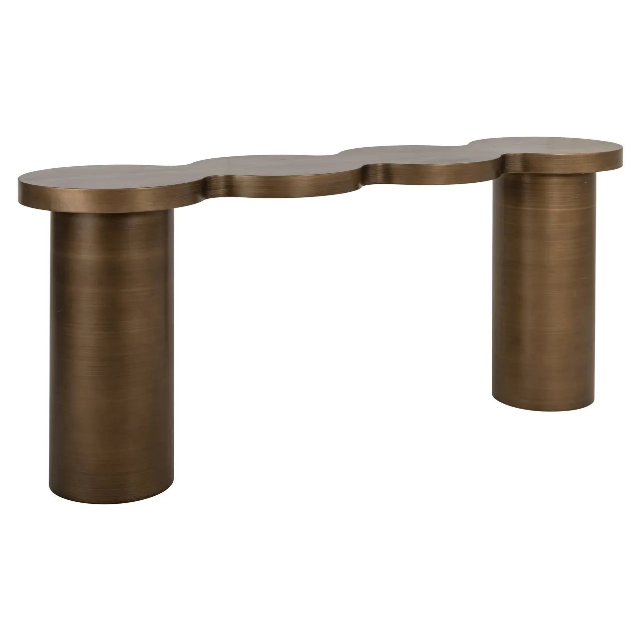 Richmond Interiors Bubba Brushed Gold Console Table