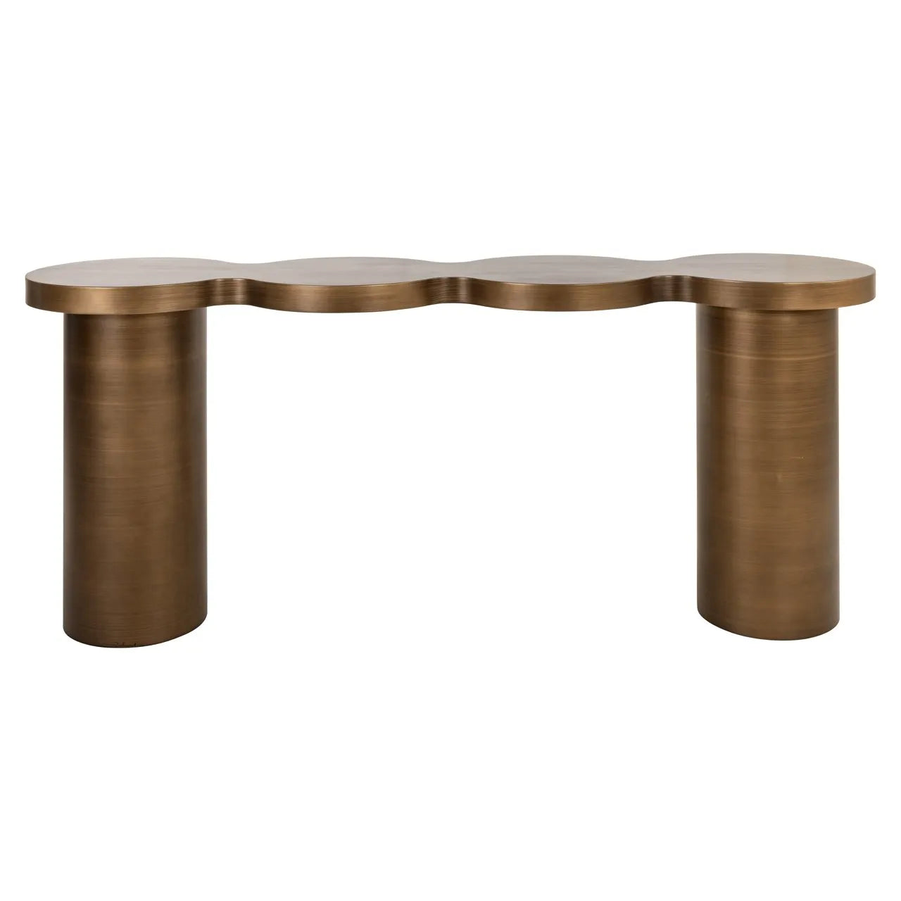 Richmond Interiors Bubba Brushed Gold Console Table