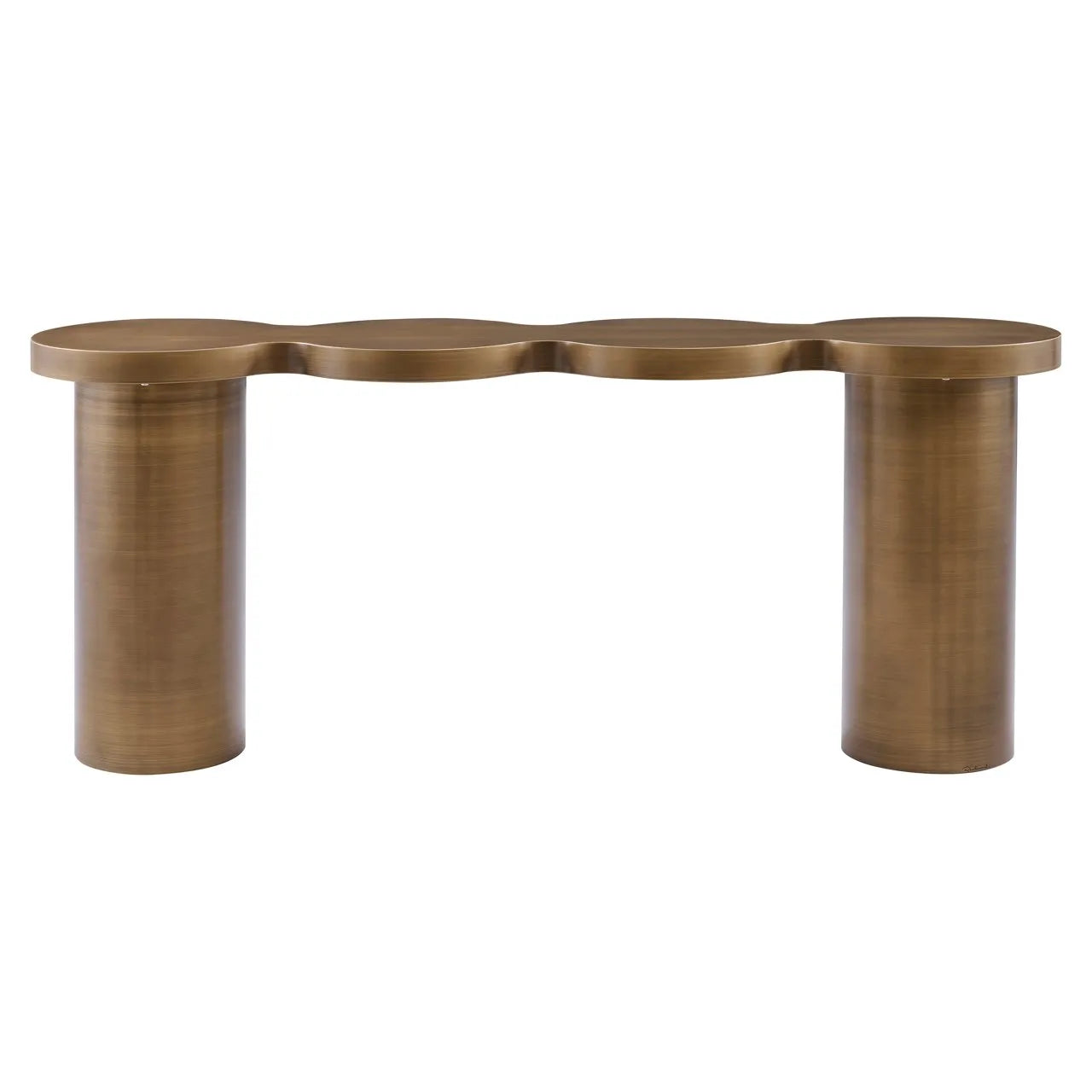 Richmond Interiors Bubba Brushed Gold Console Table
