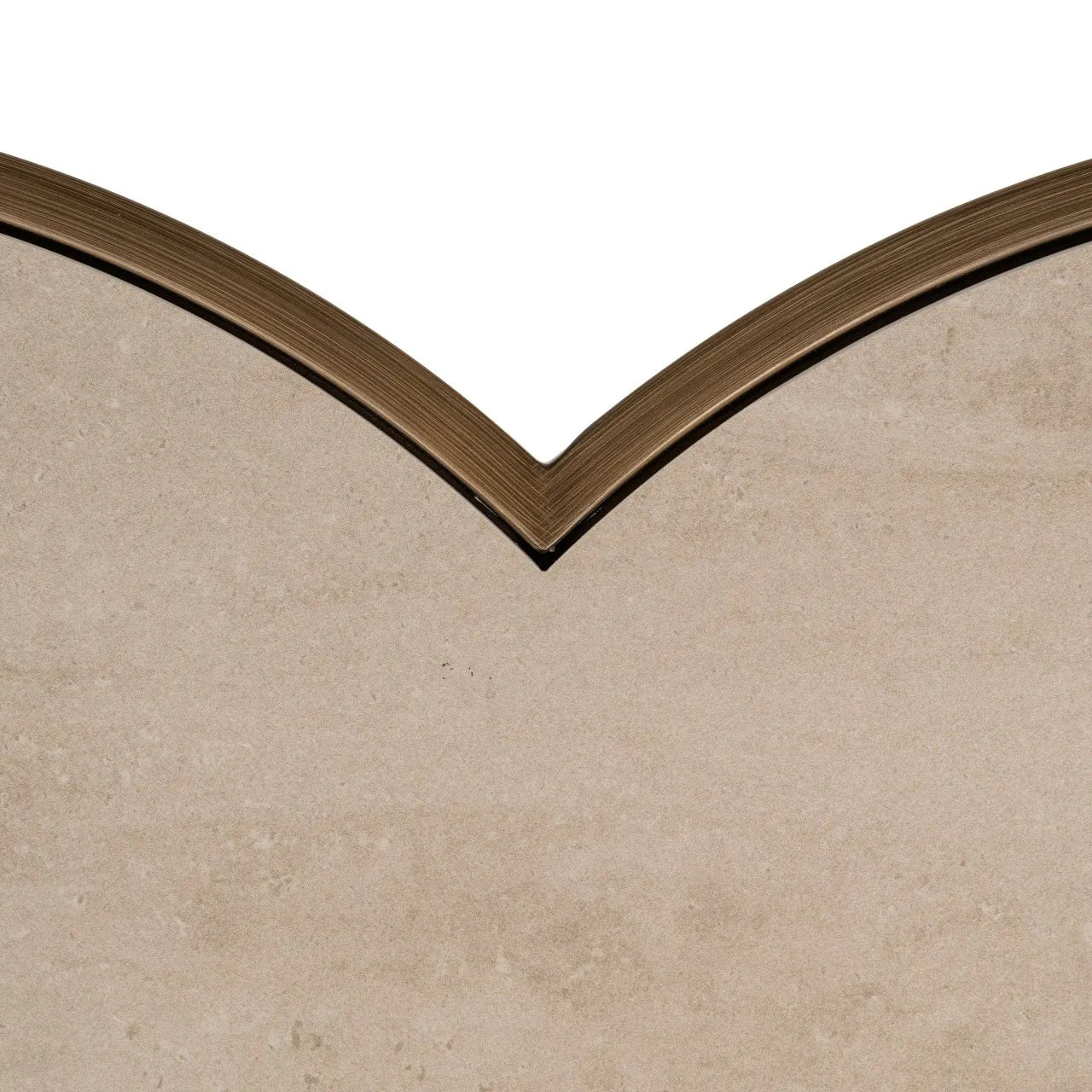 Richmond Interiors Clover Travertine & Gold Coffee Table