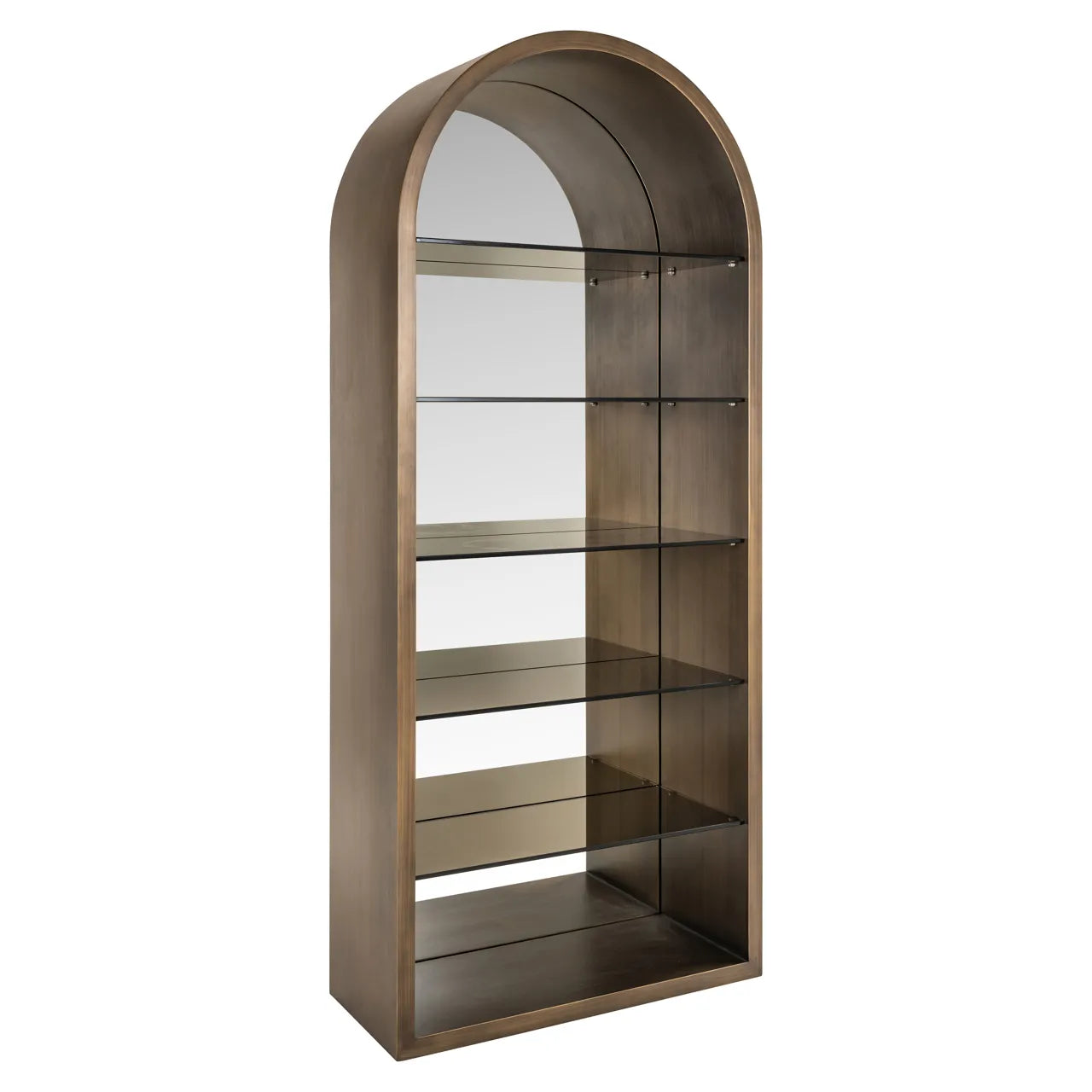 Richmond Interiors Bowic Brushed Gold Display Unit