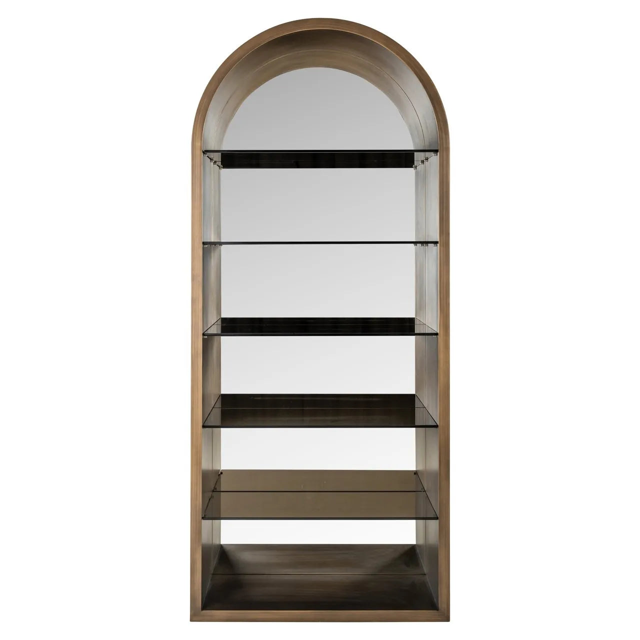 Richmond Interiors Bowic Brushed Gold Display Unit
