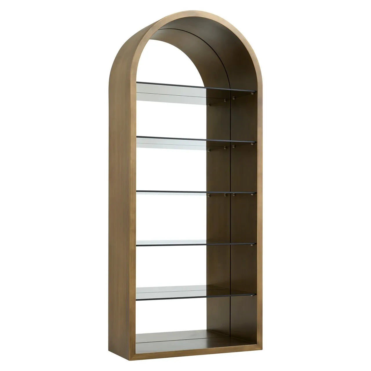 Richmond Interiors Bowic Brushed Gold Display Unit
