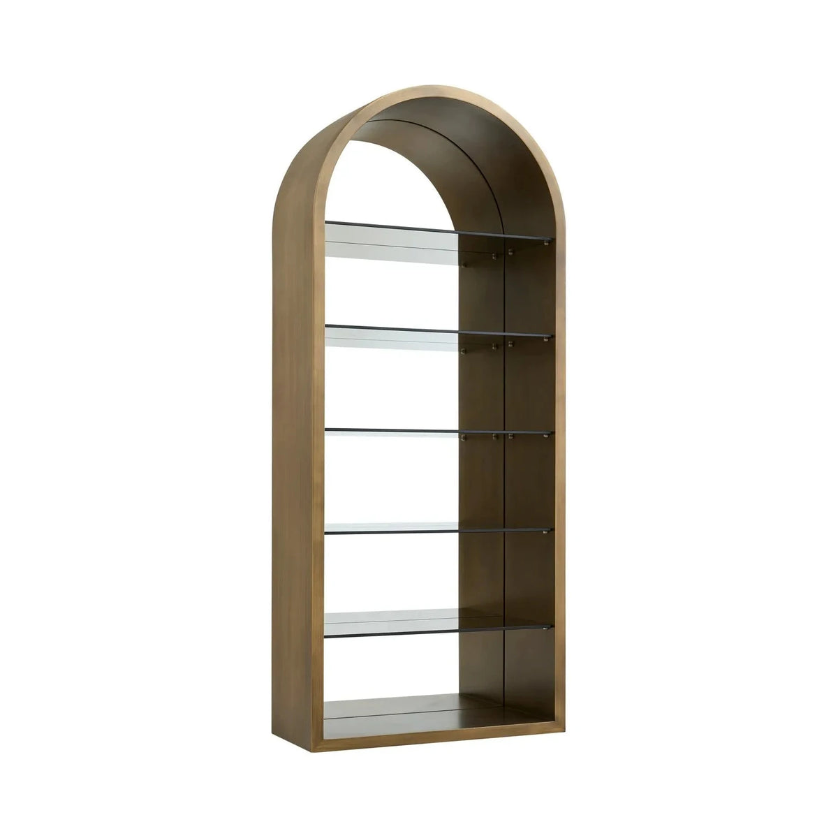Richmond Interiors Bowic Brushed Gold Display Unit
