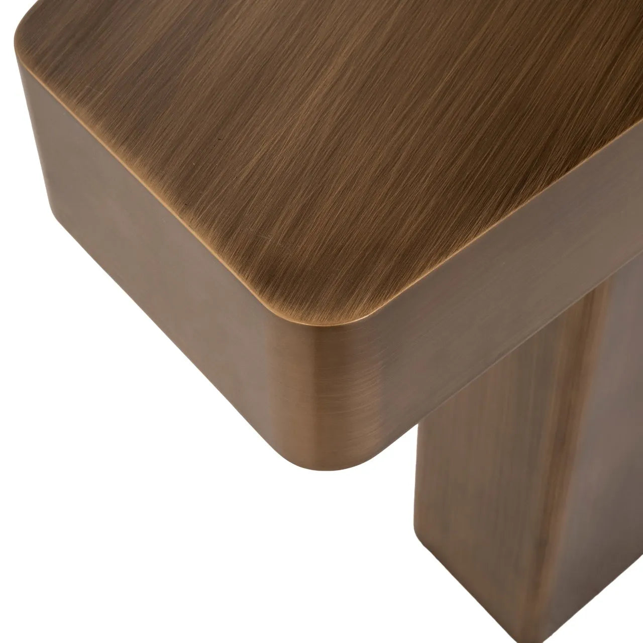 Richmond Interiors Hexa Brushed Gold Console Table