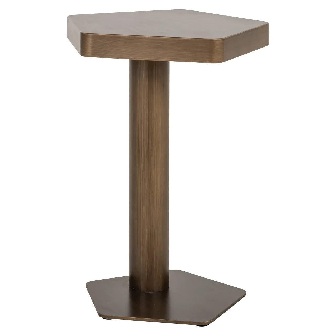 Richmond Interiors Hexa Brushed Gold Side Table