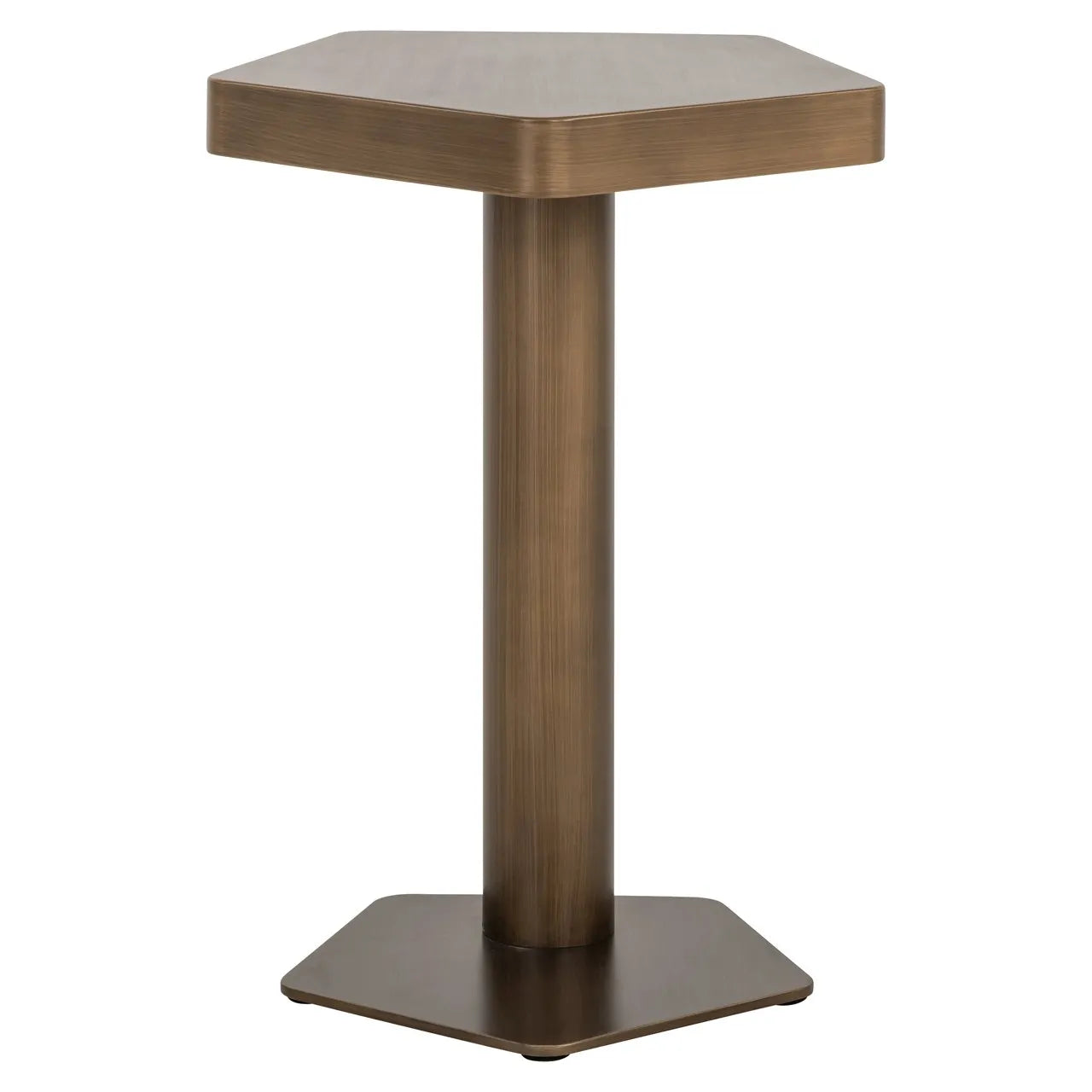 Richmond Interiors Hexa Brushed Gold Side Table
