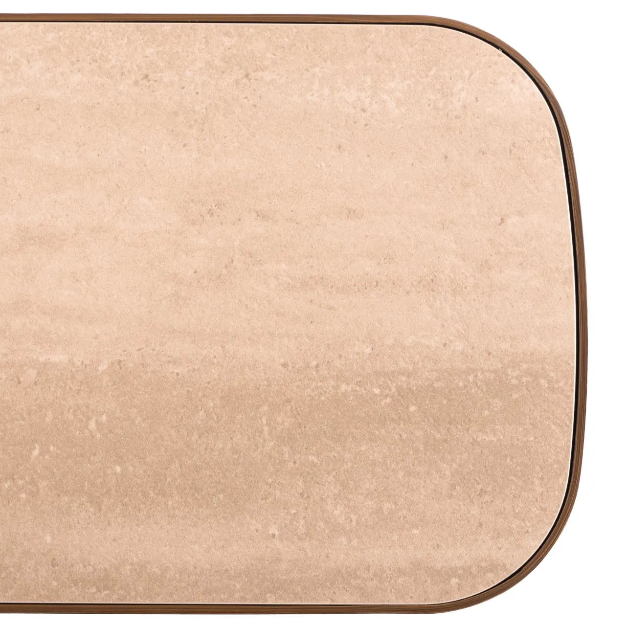 Richmond Interiors Locarno Brushed Gold & Travertine Console Table