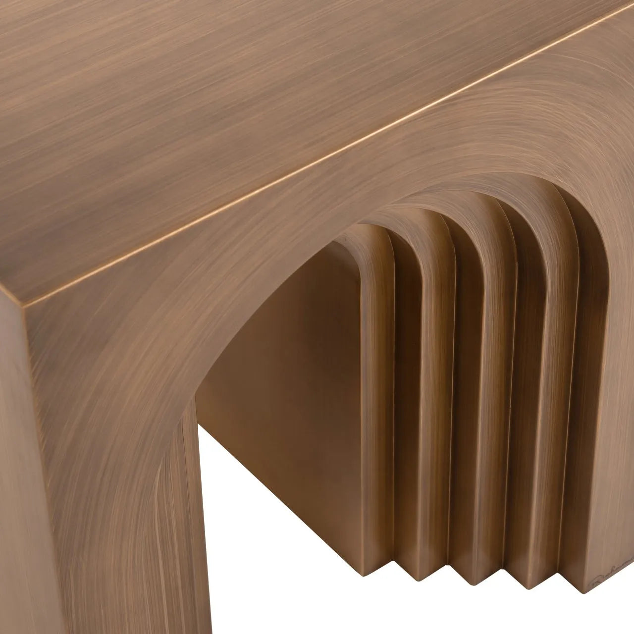 Richmond Interiors Vevey Brushed Gold Side Table