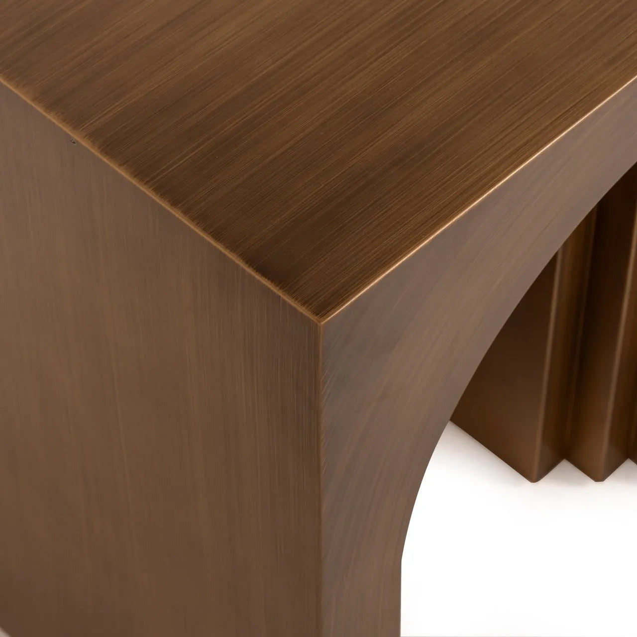Richmond Interiors Vevey Brushed Gold Side Table