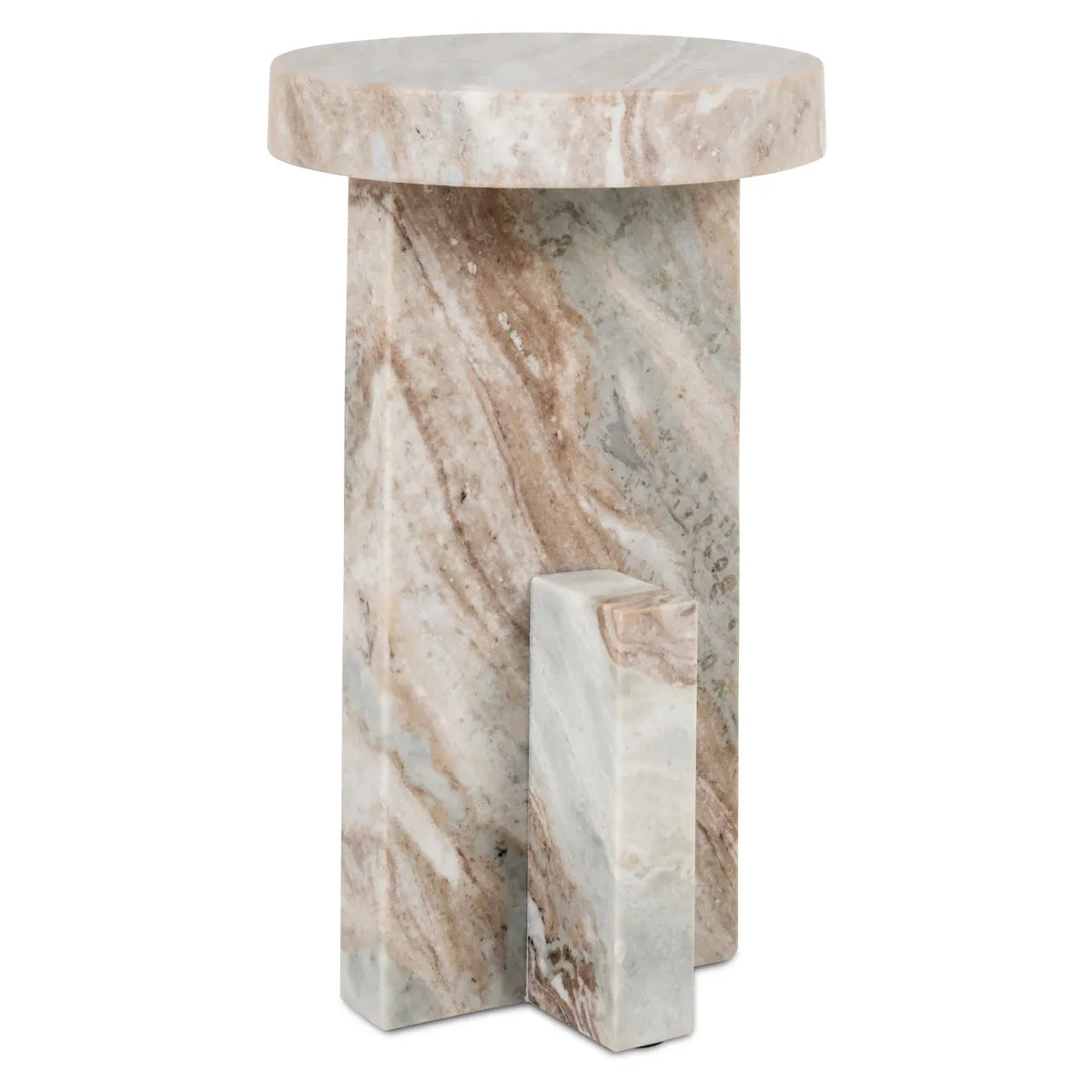 Richmond Interiors Sion Brown Marble Side Table